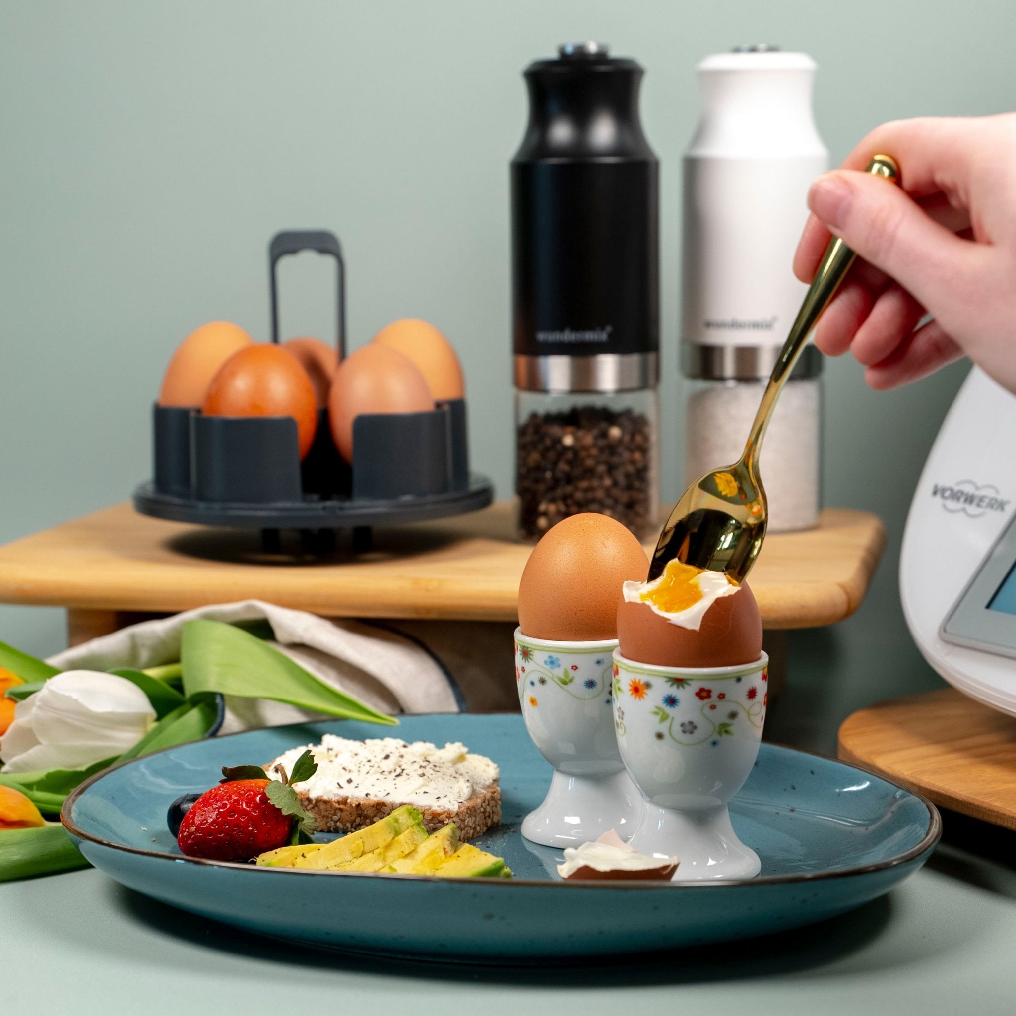 [B - Ware] EggPro® (mit Träger) | Eierhalter für Monsieur Cuisine - Wundermix GmbH