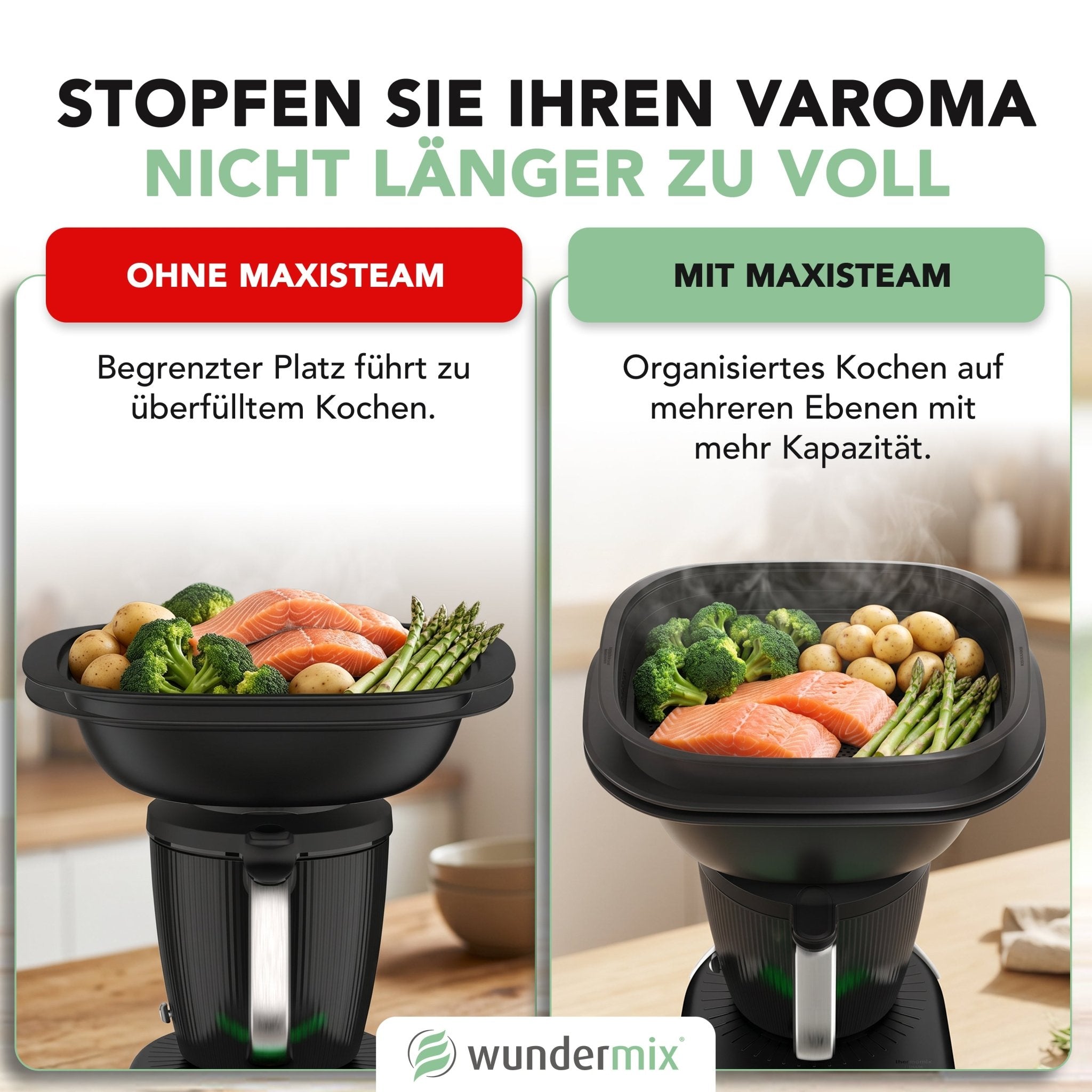 MaxiSteam® | Varoma-Erweiterung mit Einlegeboden für Thermomix TM7 - Wundermix GmbH