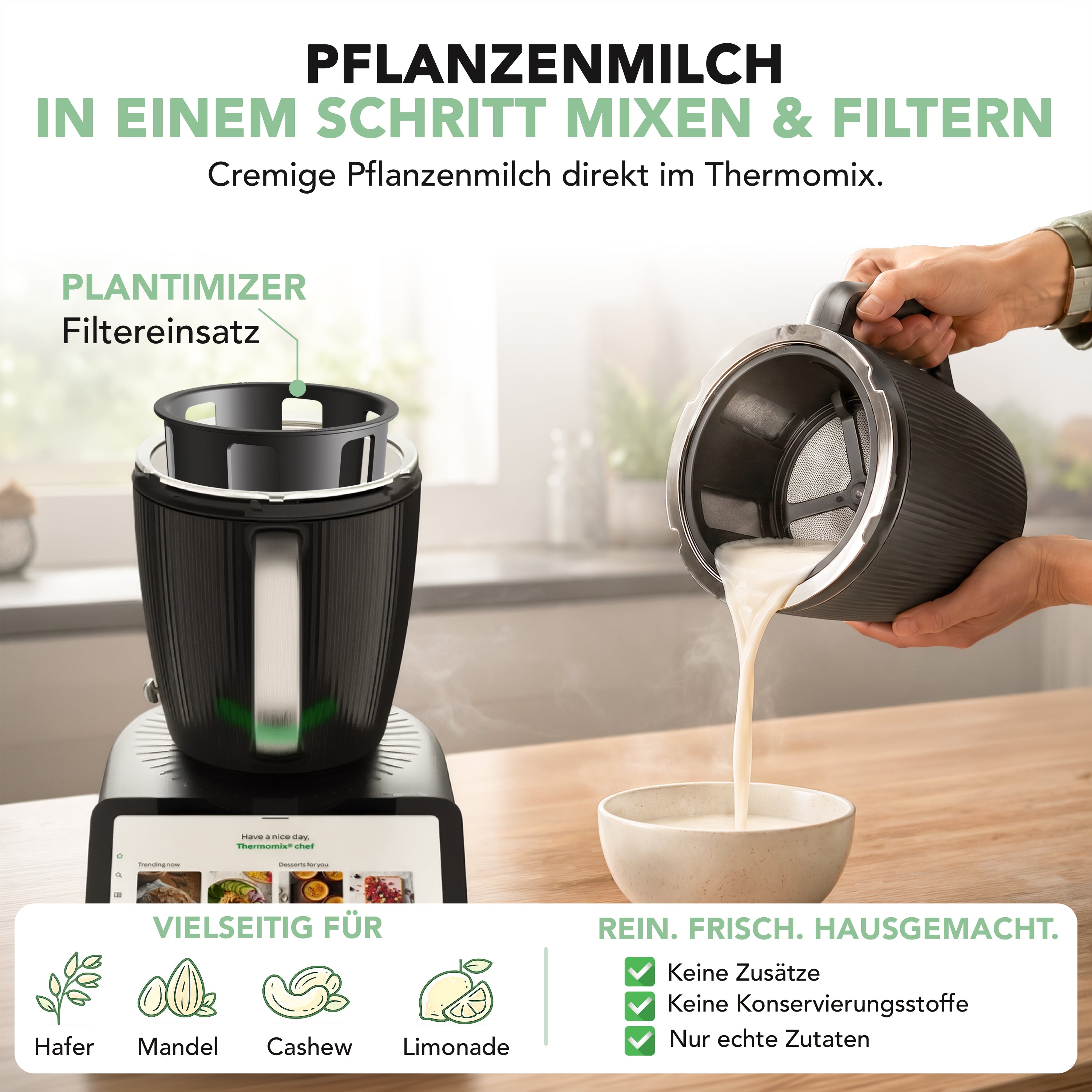 Plantimizer | Pflanzenmilch-Filter für Thermomix TM7, TM6 & TM5