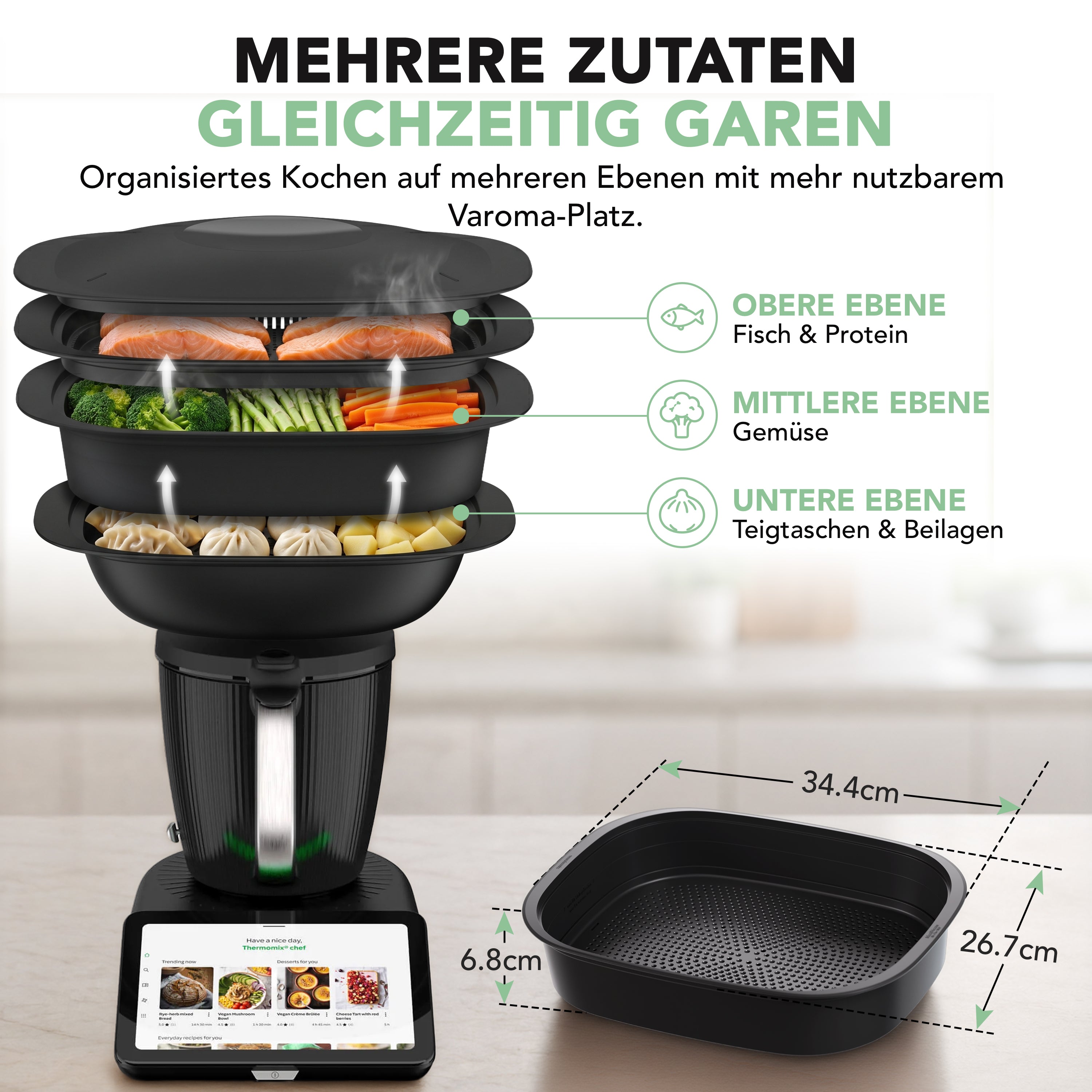 MaxiSteam® | Extension Varoma avec plateau pour Thermomix TM7