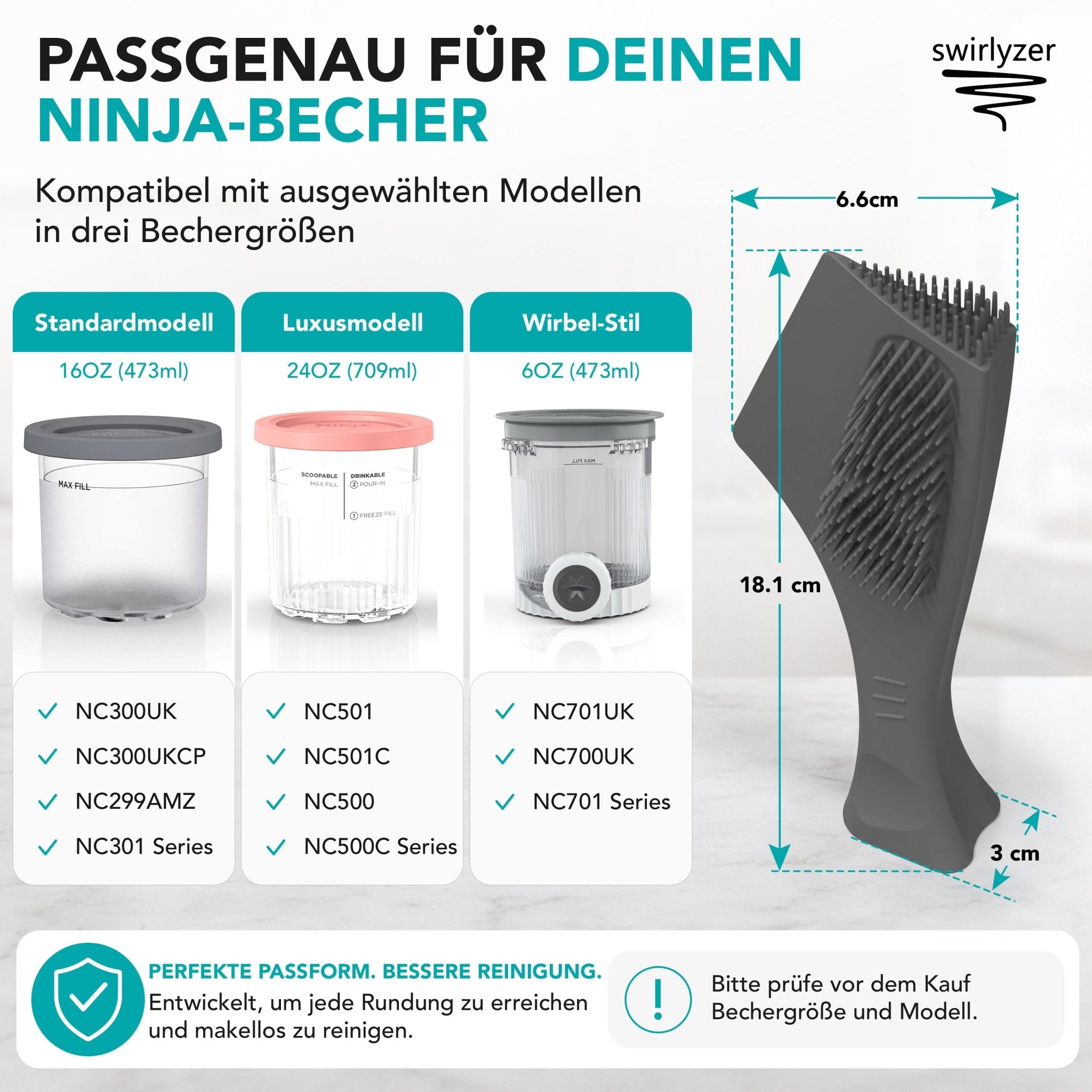 Swirlyzer | Reinigungsbürste für Ninja Creami - Wundermix GmbH