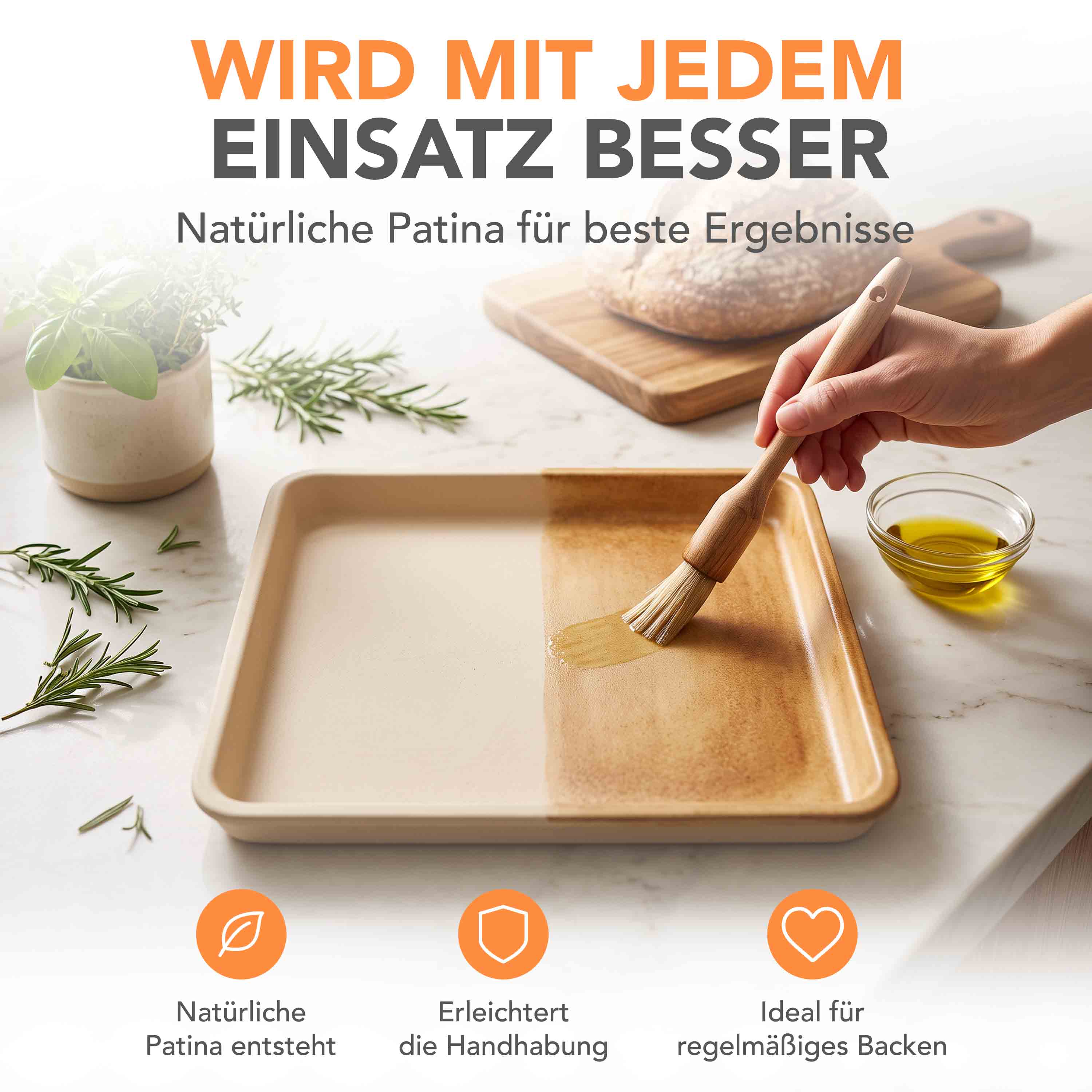 WunderKitchen® | Stoneware Backblech (41×30,5 cm) - Wundermix GmbH