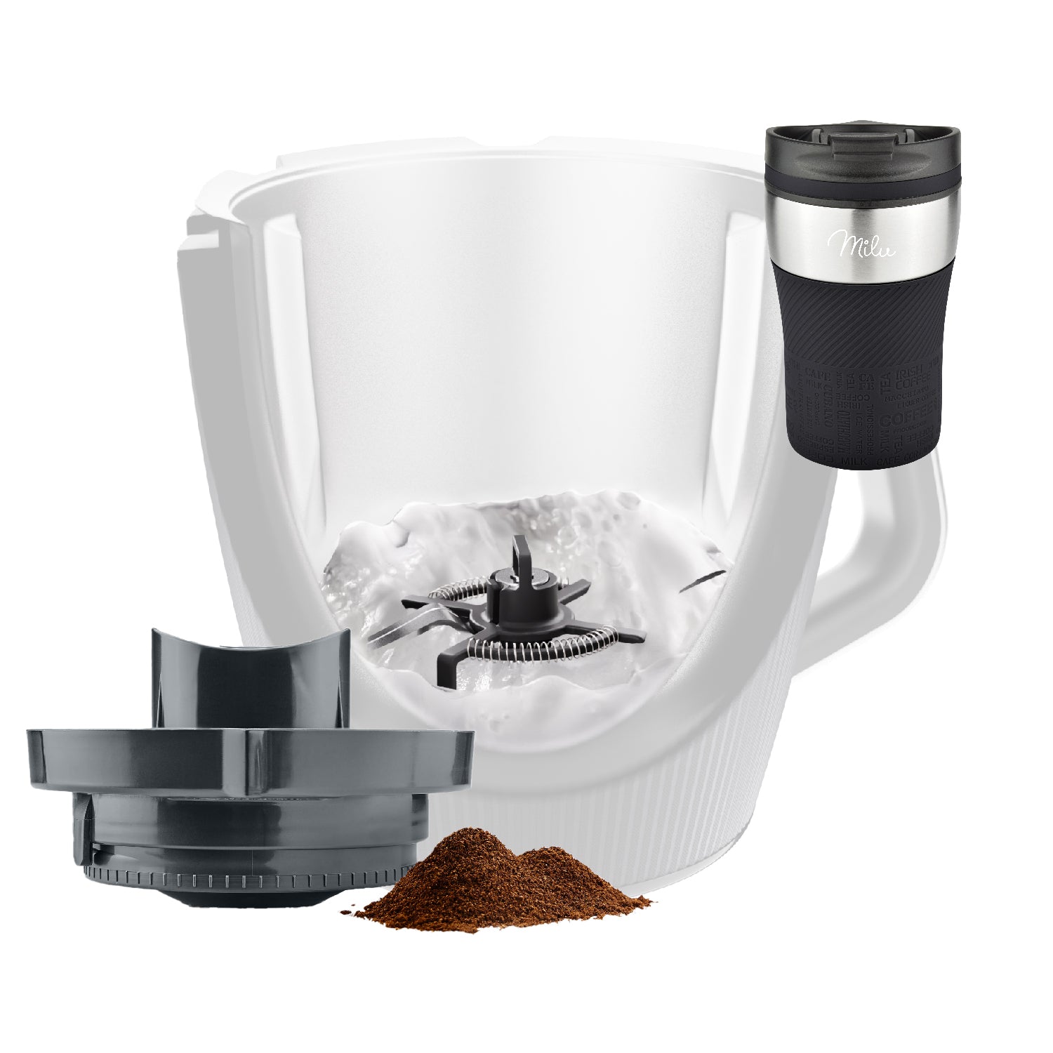 Set de café adapté au Thermomix TM5 TM6 TM7 y compris WunderBrew & Milkimizer