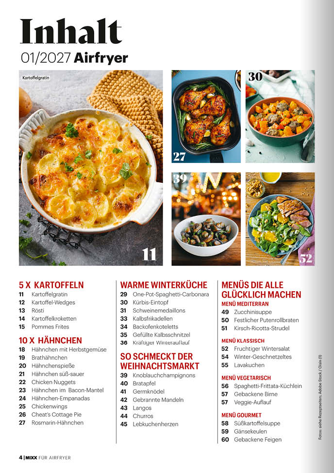Zeitschrift MIXX Sonderheft AIR FRYER - Ausgabe 01/2027 - Wundermix GmbH