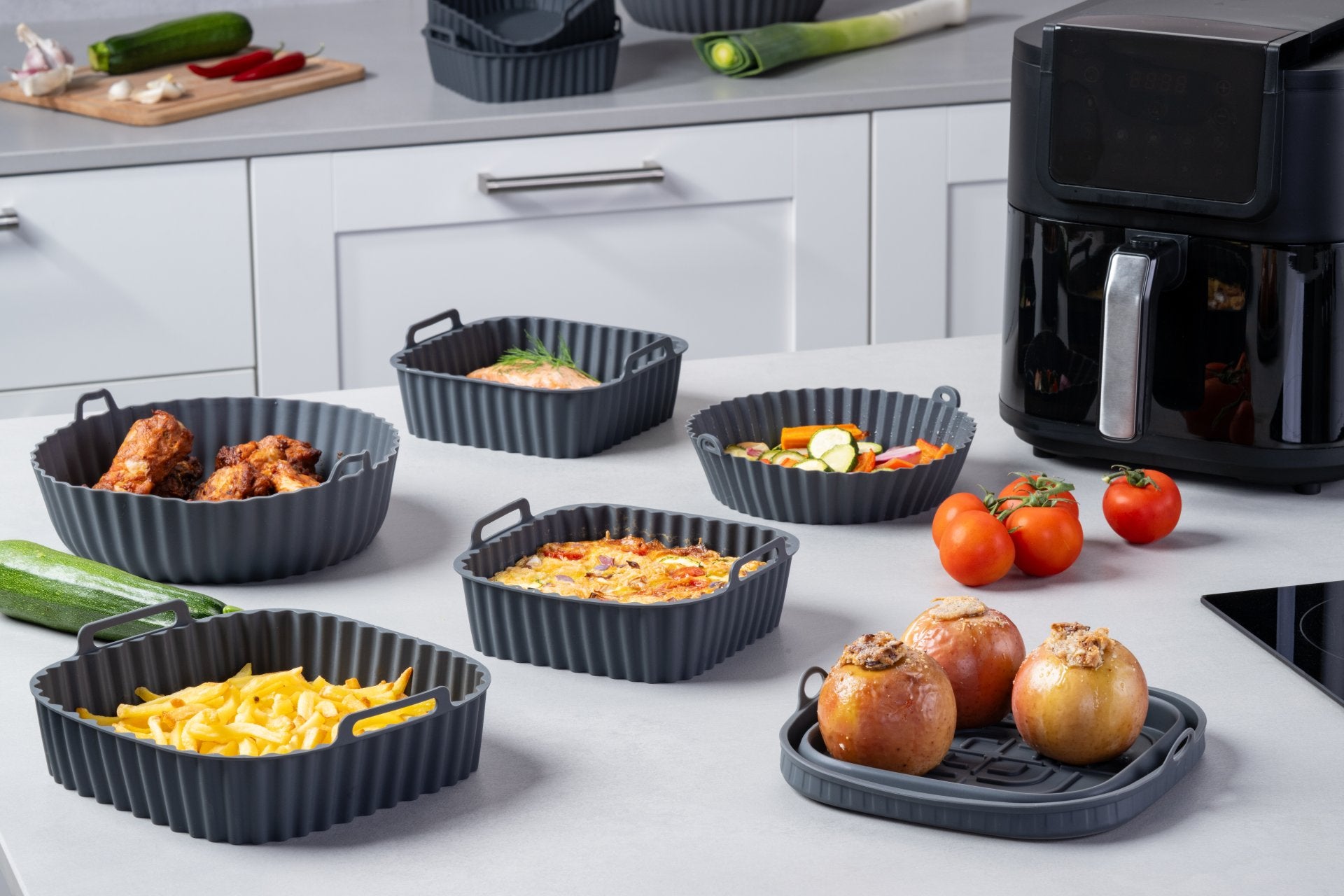 Stampo in silicone Airfryer 19×19 cm per friggitrice ad aria calda
