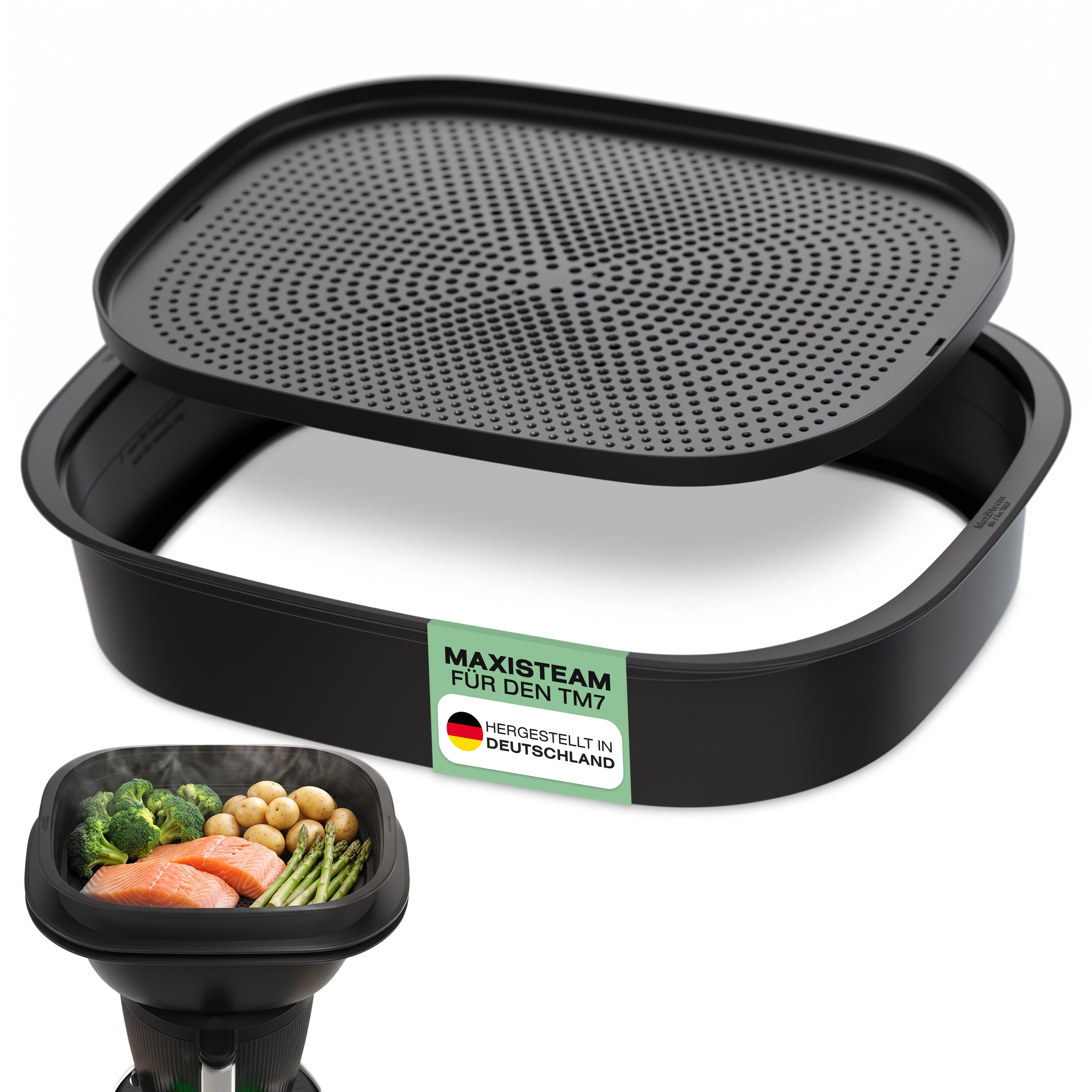 MaxiSteam® | Varoma-Erweiterung mit Einlegeboden für Thermomix TM7