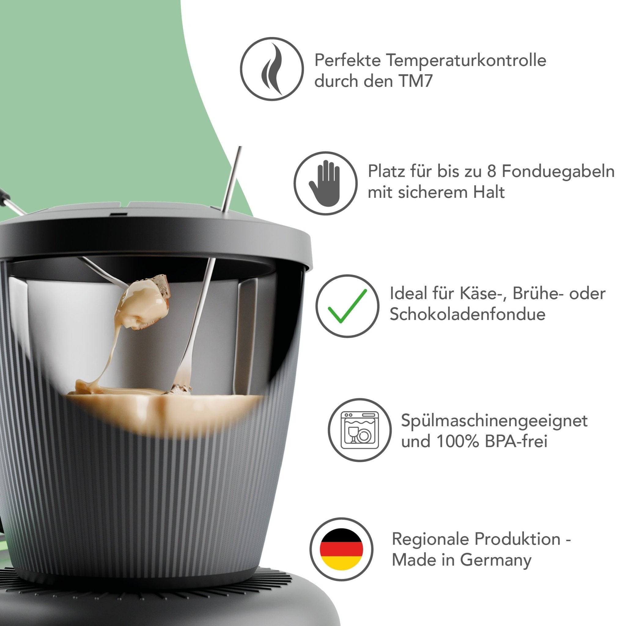 Meltimizer | Fondue - Deckel passend für Thermomix TM7 - Wundermix GmbH