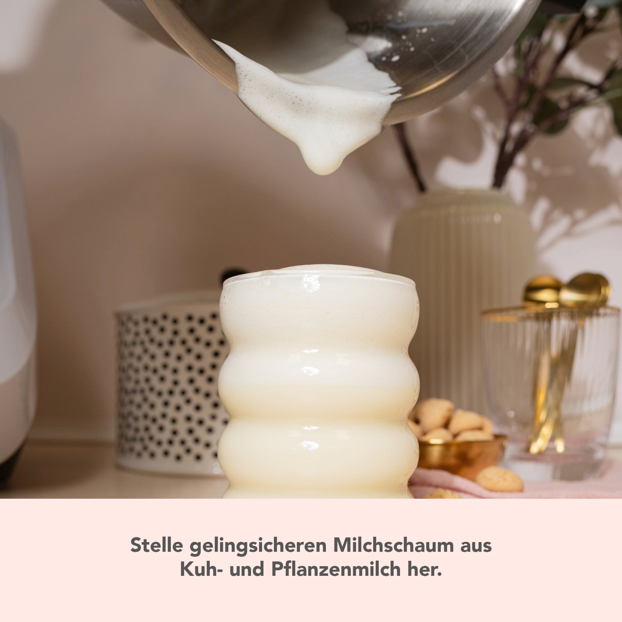Milkimizer Milch aufschäumen ohne Schmetterling im Monsieur Cuisine