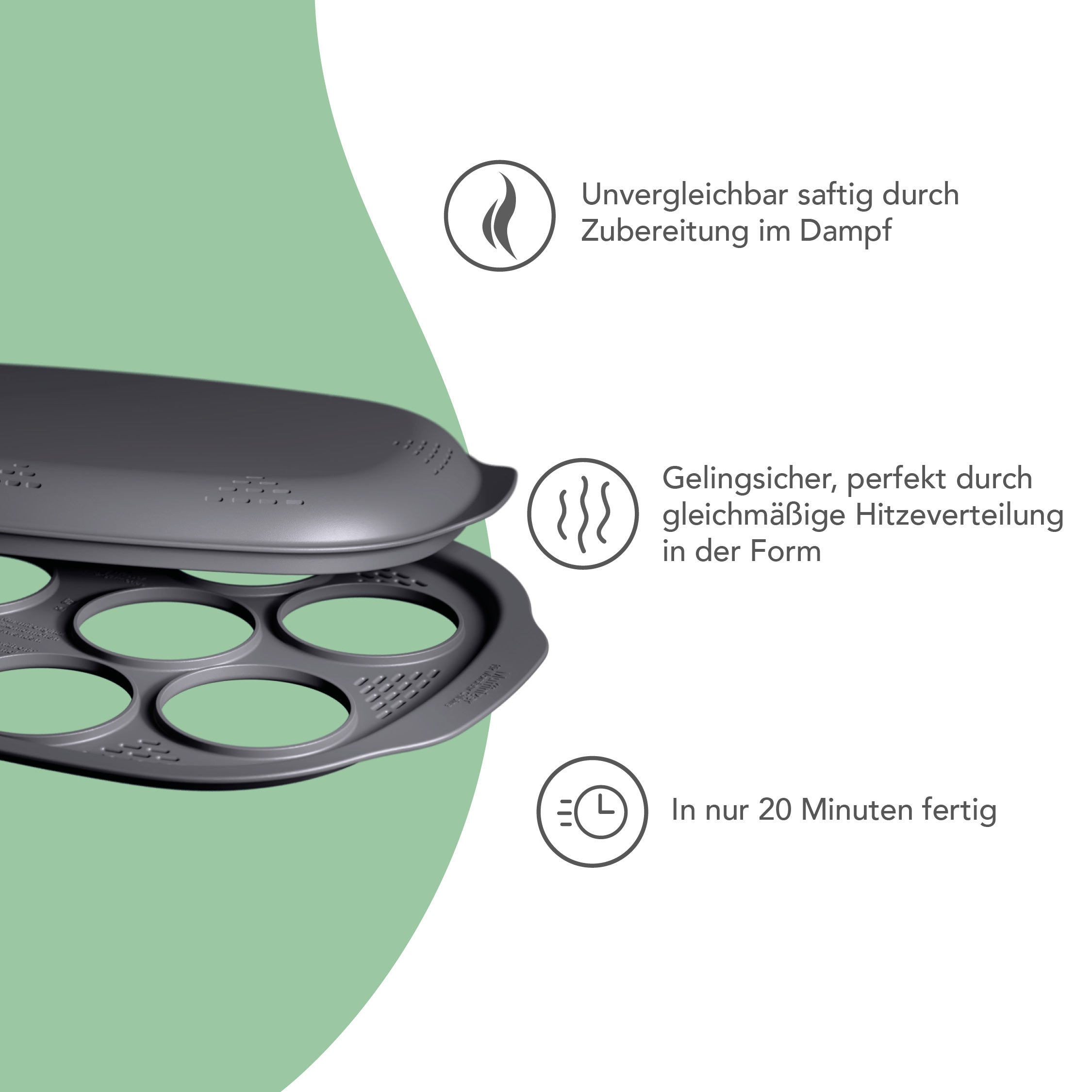 Muffinizer® | w tym 10 form do Monsieur Cuisine Smart, Trend, Connect
