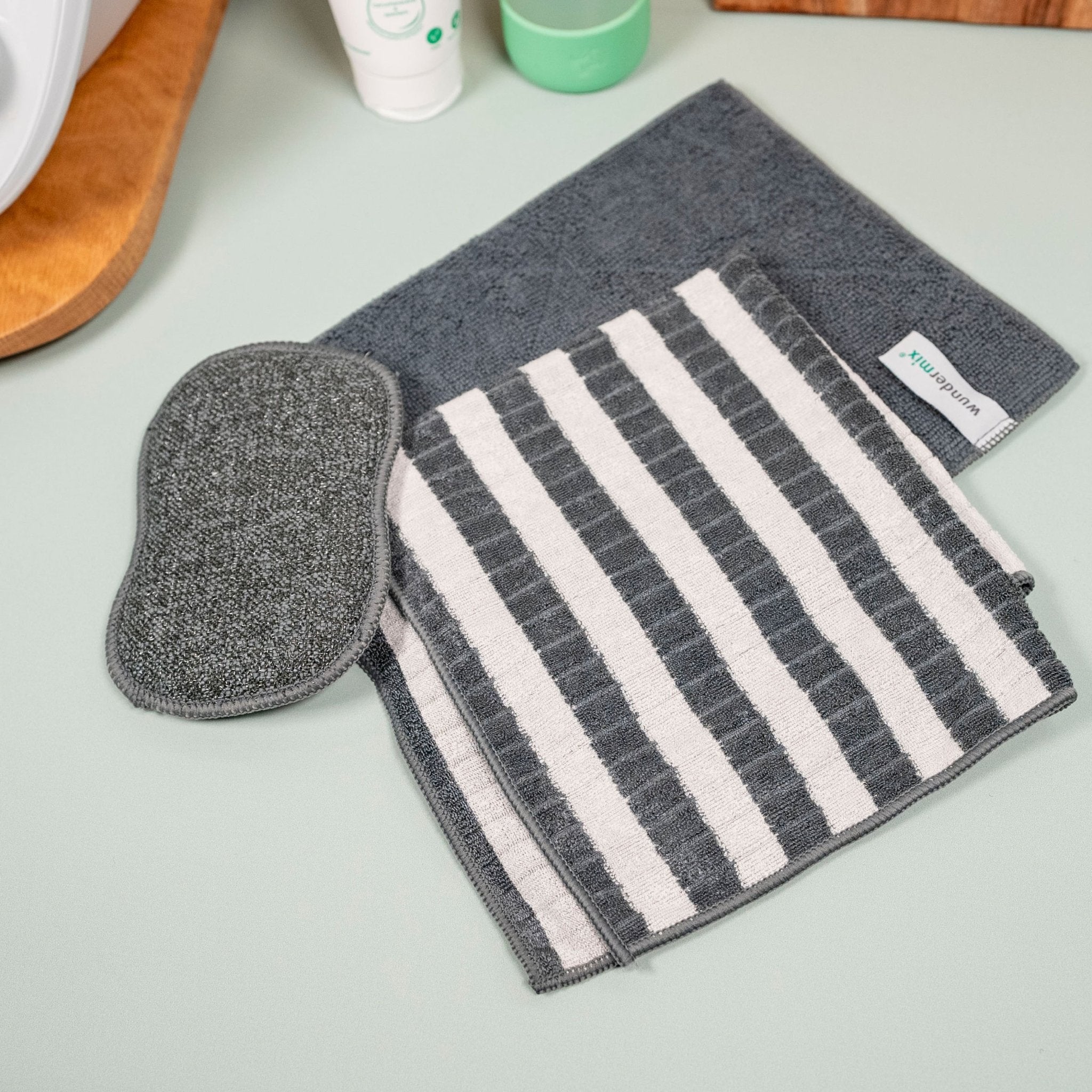 Reinigungstücher - Set aus Bambus - und Mikrofaser (3 - tlg.) - Wundermix GmbH