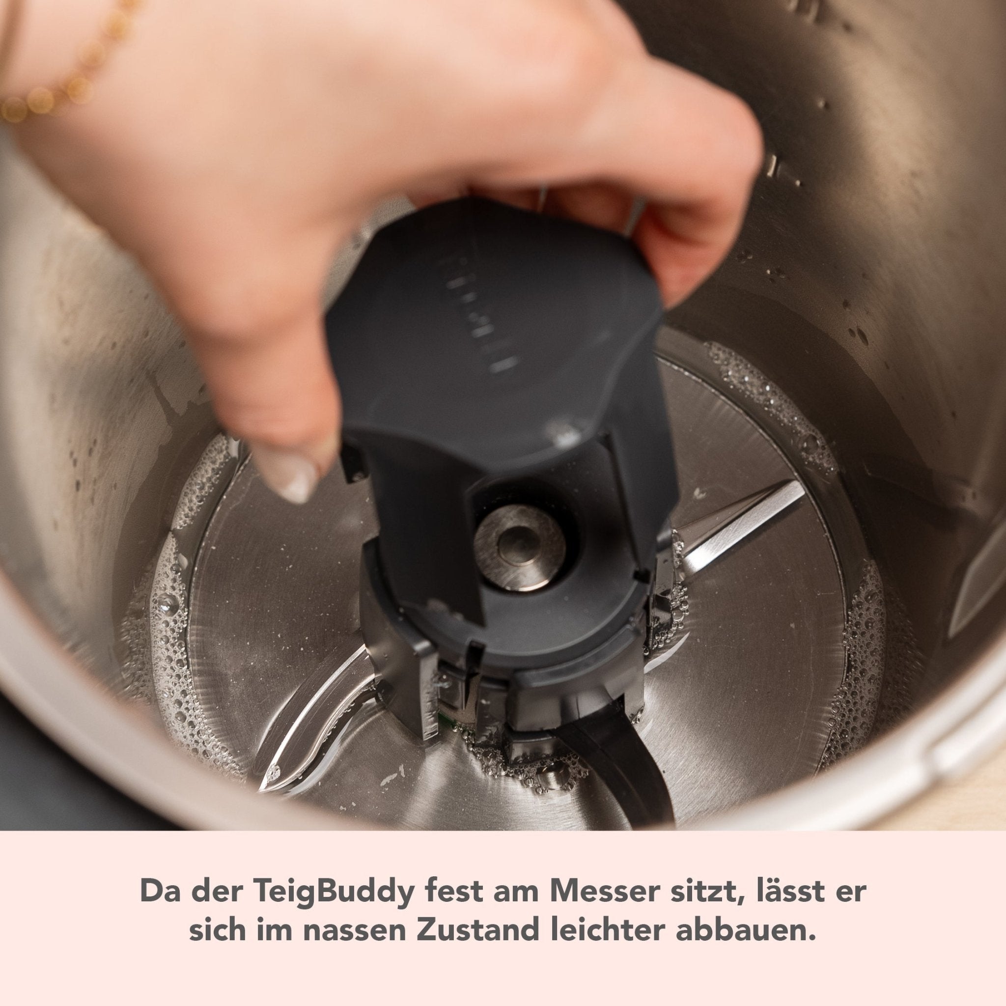 TeigBuddy® Messerschutz zum Teig kneten Thermomix TM7 TM6 TM5 Teigreste vermeiden