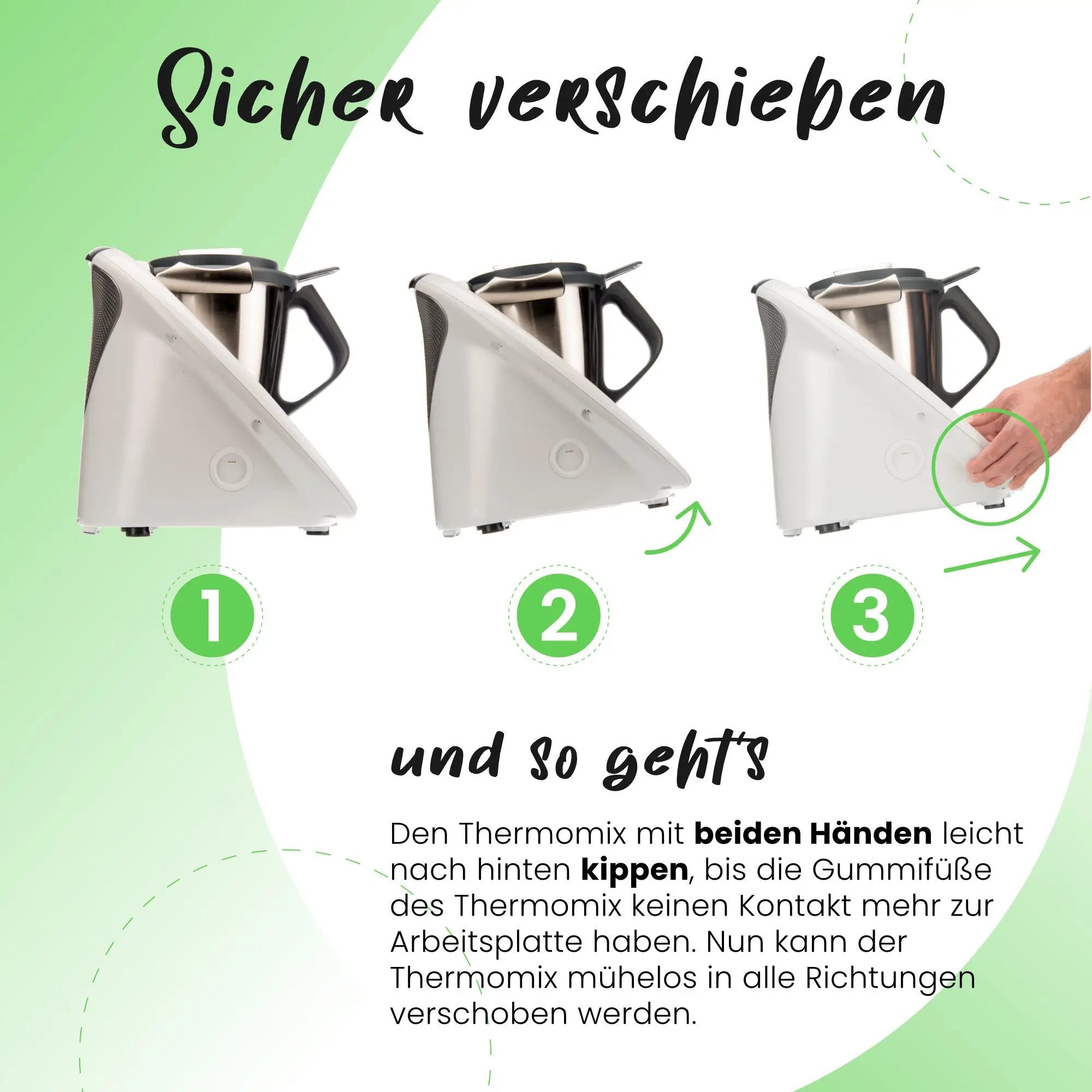 KochFix Unsichtbare Gleitbrett-Alternative für Thermomix TM6, TM5