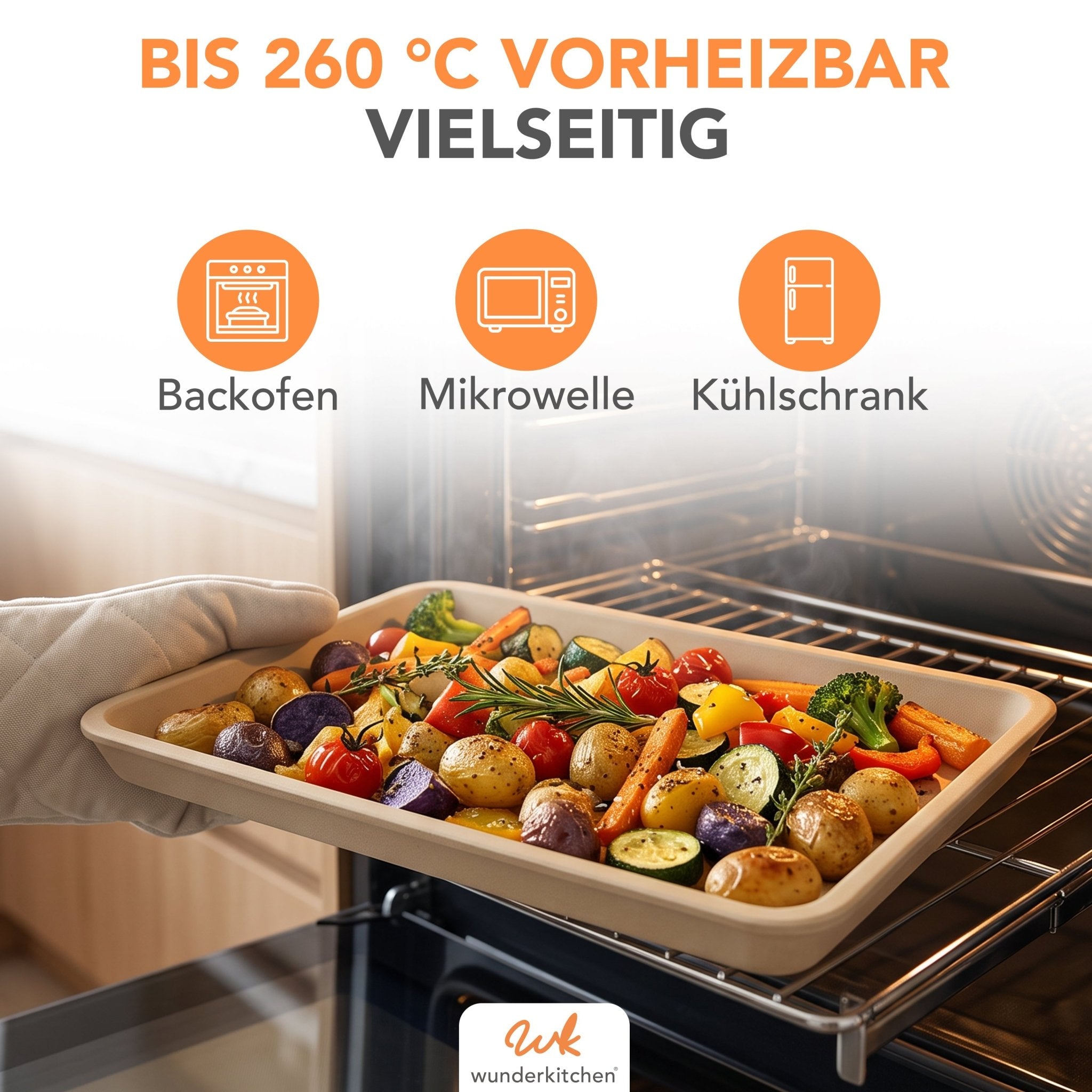 WunderKitchen® | Stoneware Backblech (41×30,5 cm) - Wundermix GmbH