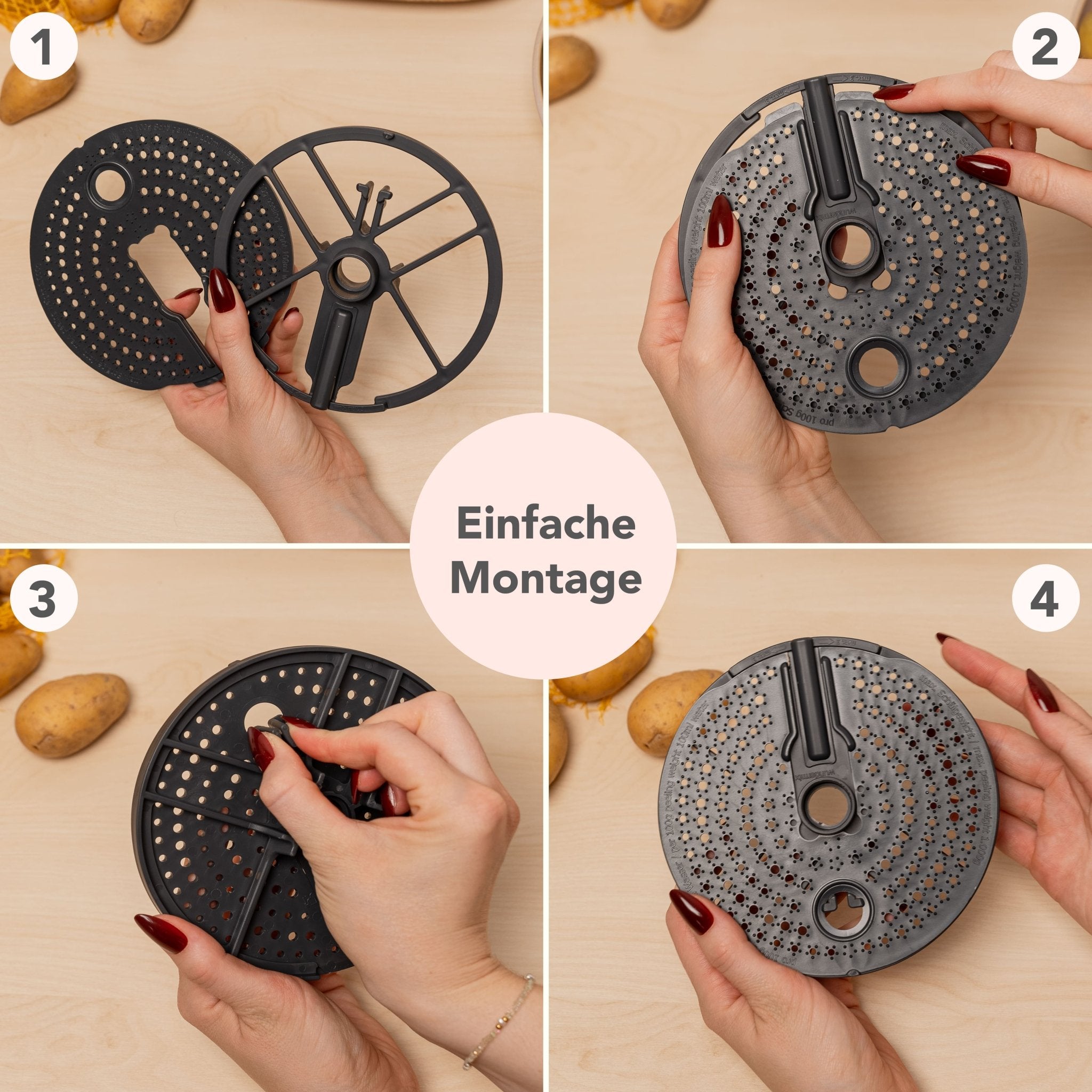 WunderPeeler® (ohne Träger) | Kunststoff - Reibscheibe zum Kartoffel schälen - Wundermix GmbH