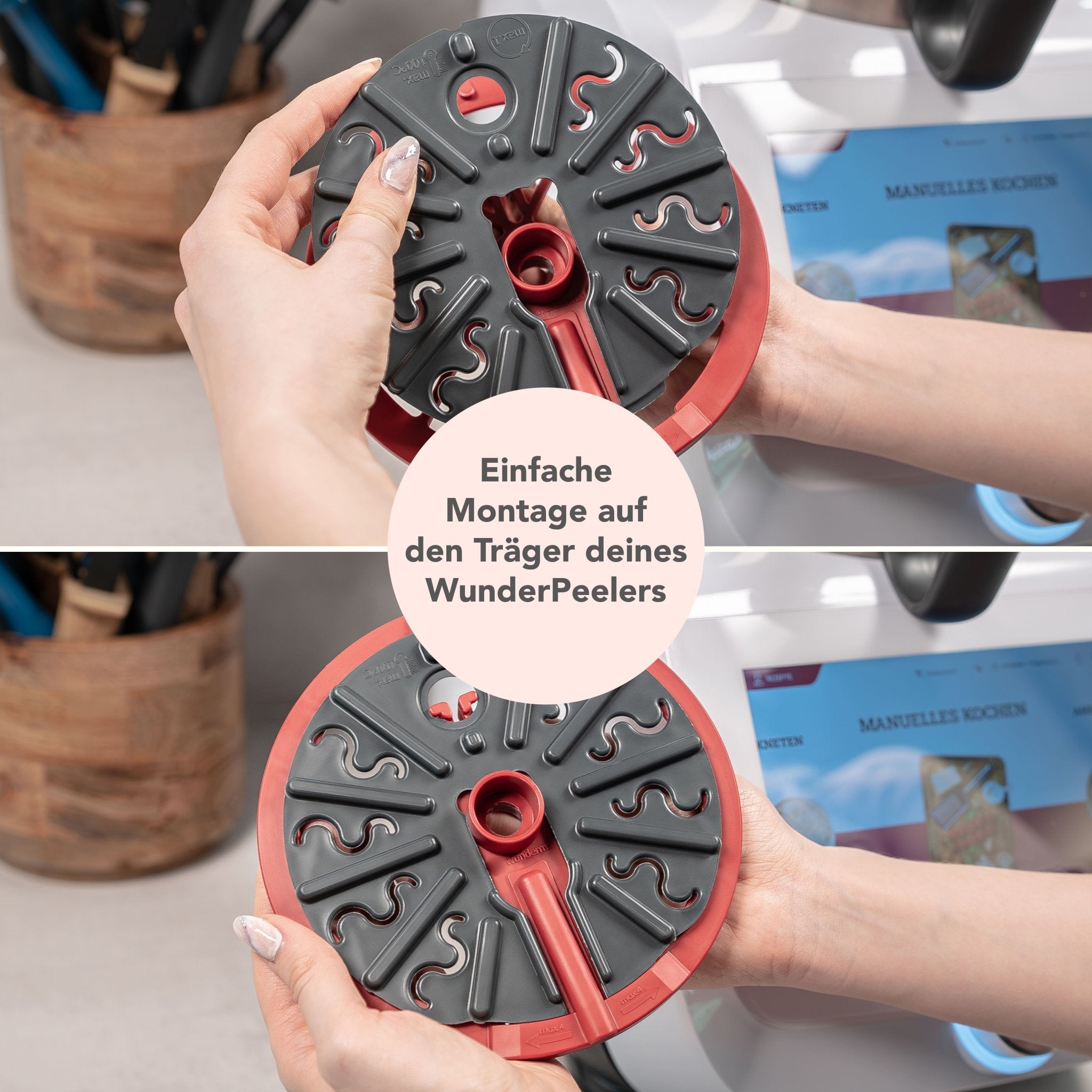 WunderPlate® (mit Träger) | Messerabdeckung für Monsieur Cuisine - Wundermix GmbH