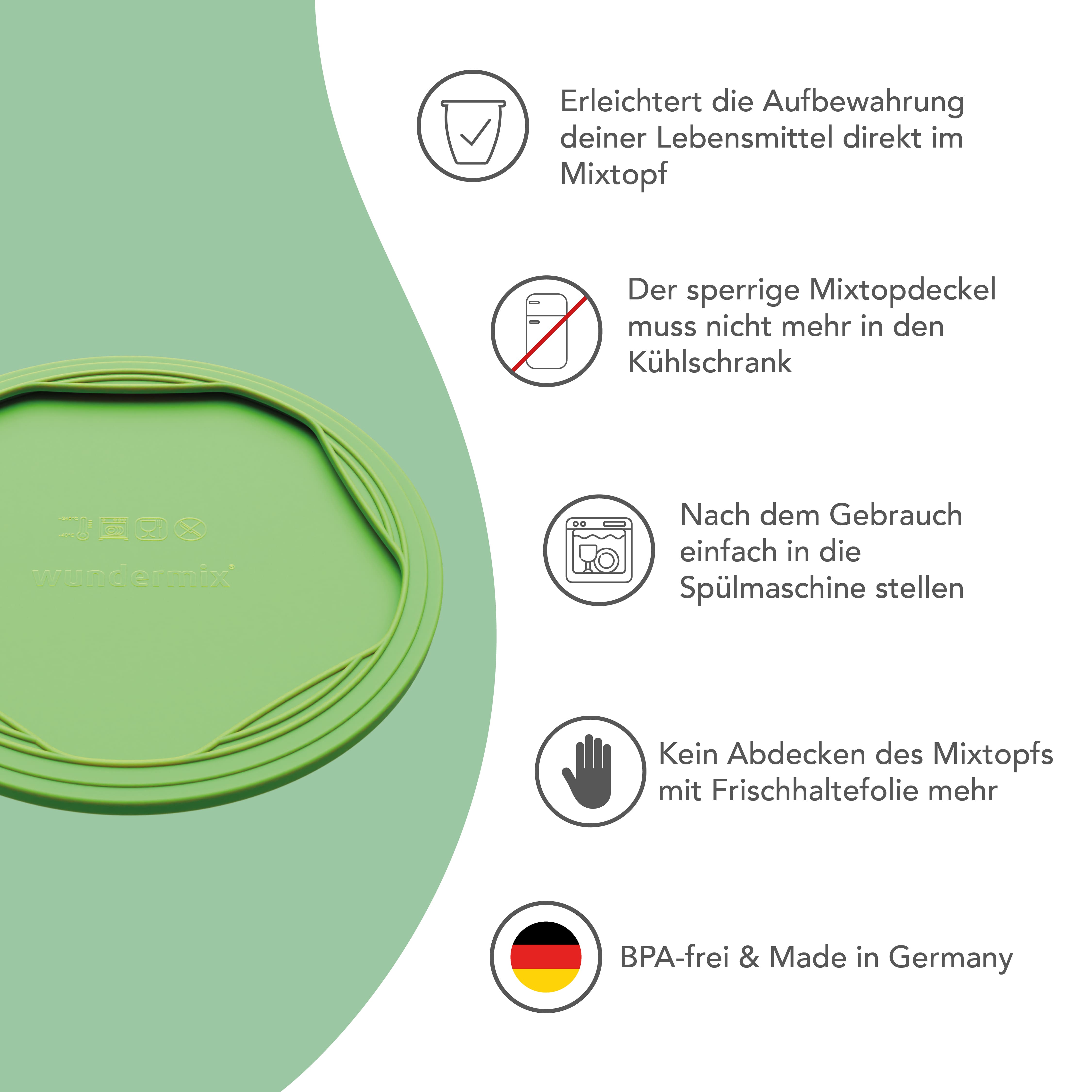 WunderLid® | Silicone lid for Thermomix mixing bowl | Set of 2