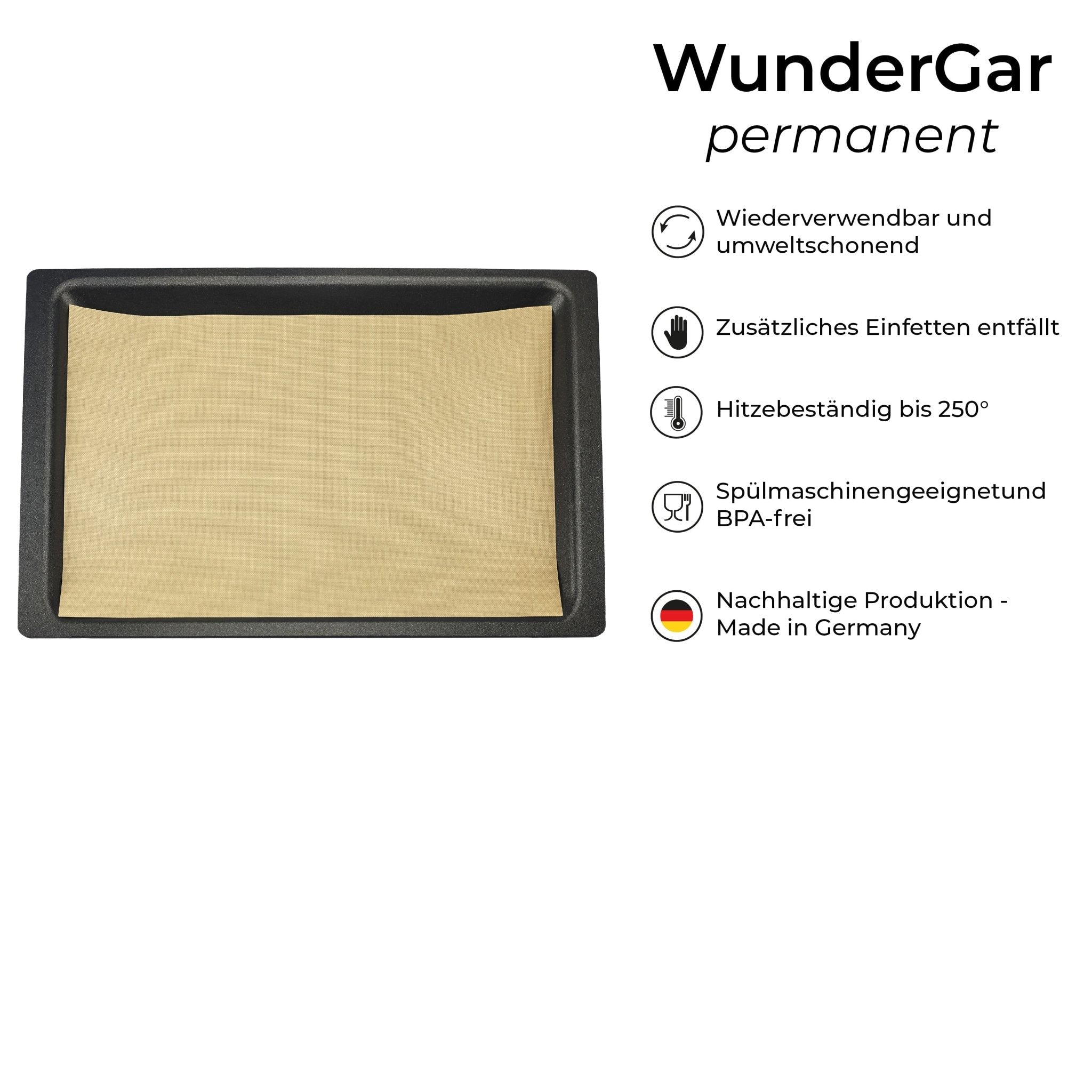 WunderGar® Permanent | Dauerbackfolie für den Backofen - Wundermix GmbH