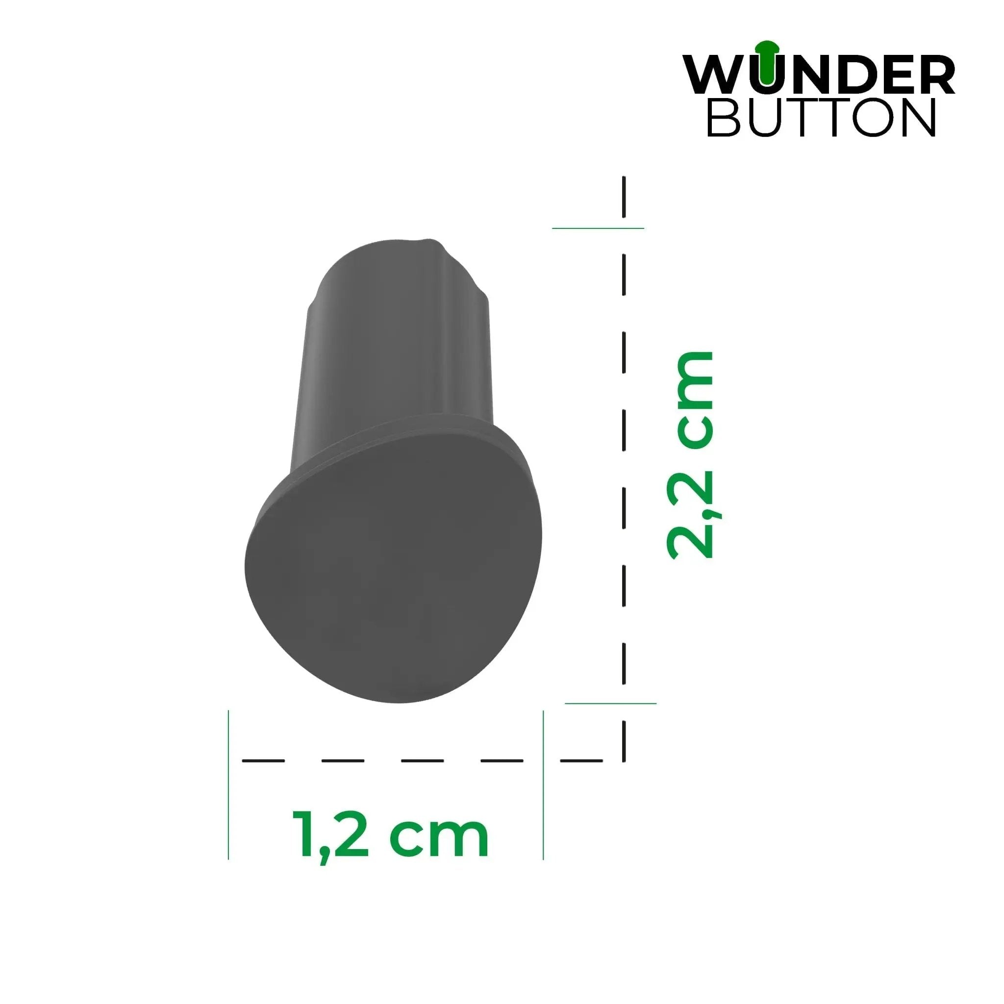 WunderButton® | Bouchon de fermeture pour poignée du bol mélangeur | TM6, TM5 et TM Friend - gris (sans logo)