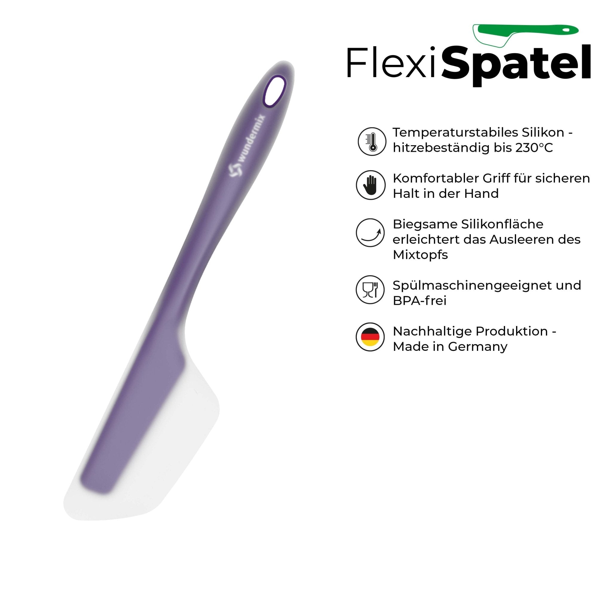 2x FlexiSpatula purple (small &amp; large) + 1 WunderSpatel purple + FREE WunderCups