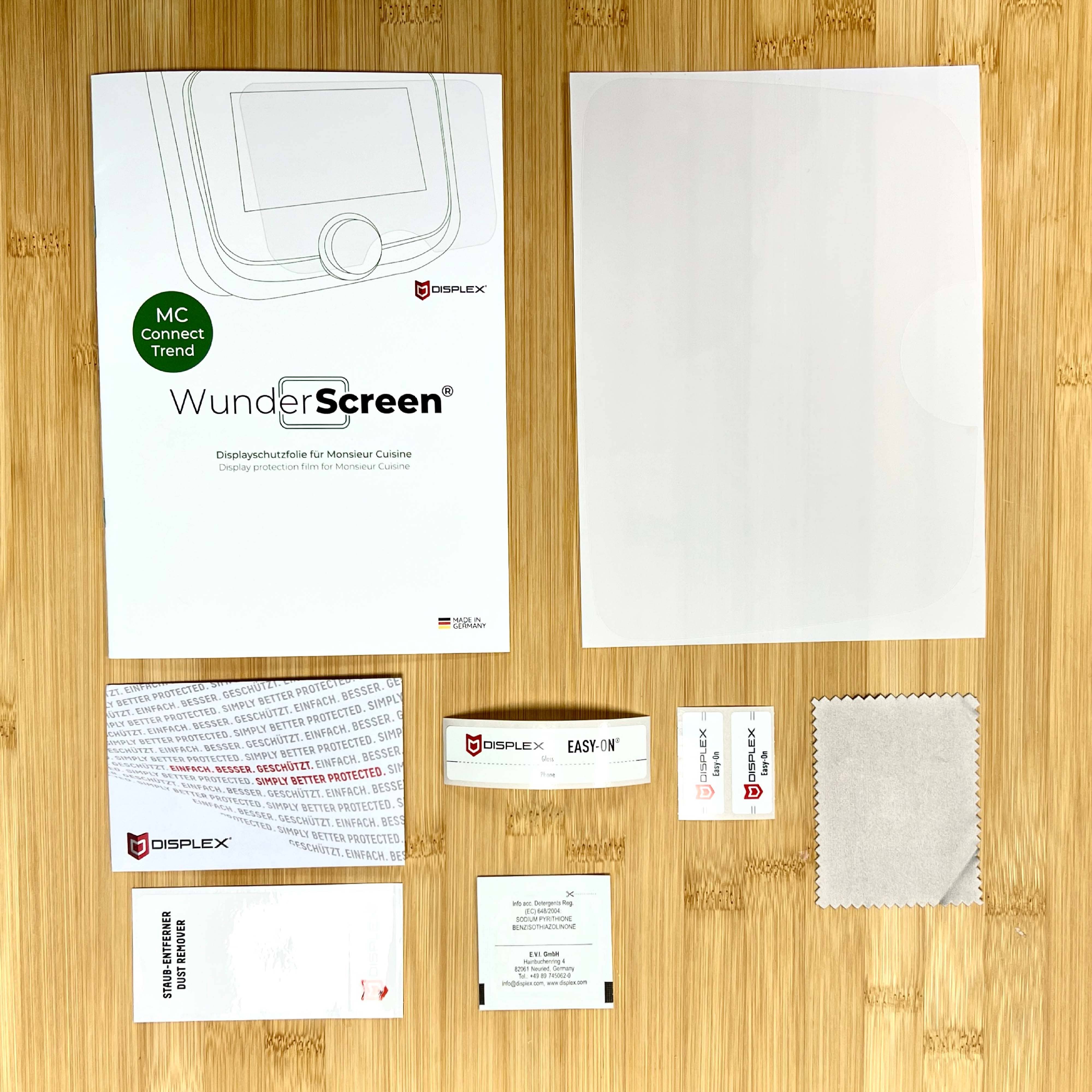 Protecteur d'écran en verre hybride WunderScreen® pour Monsieur Cuisine Connect et Trend