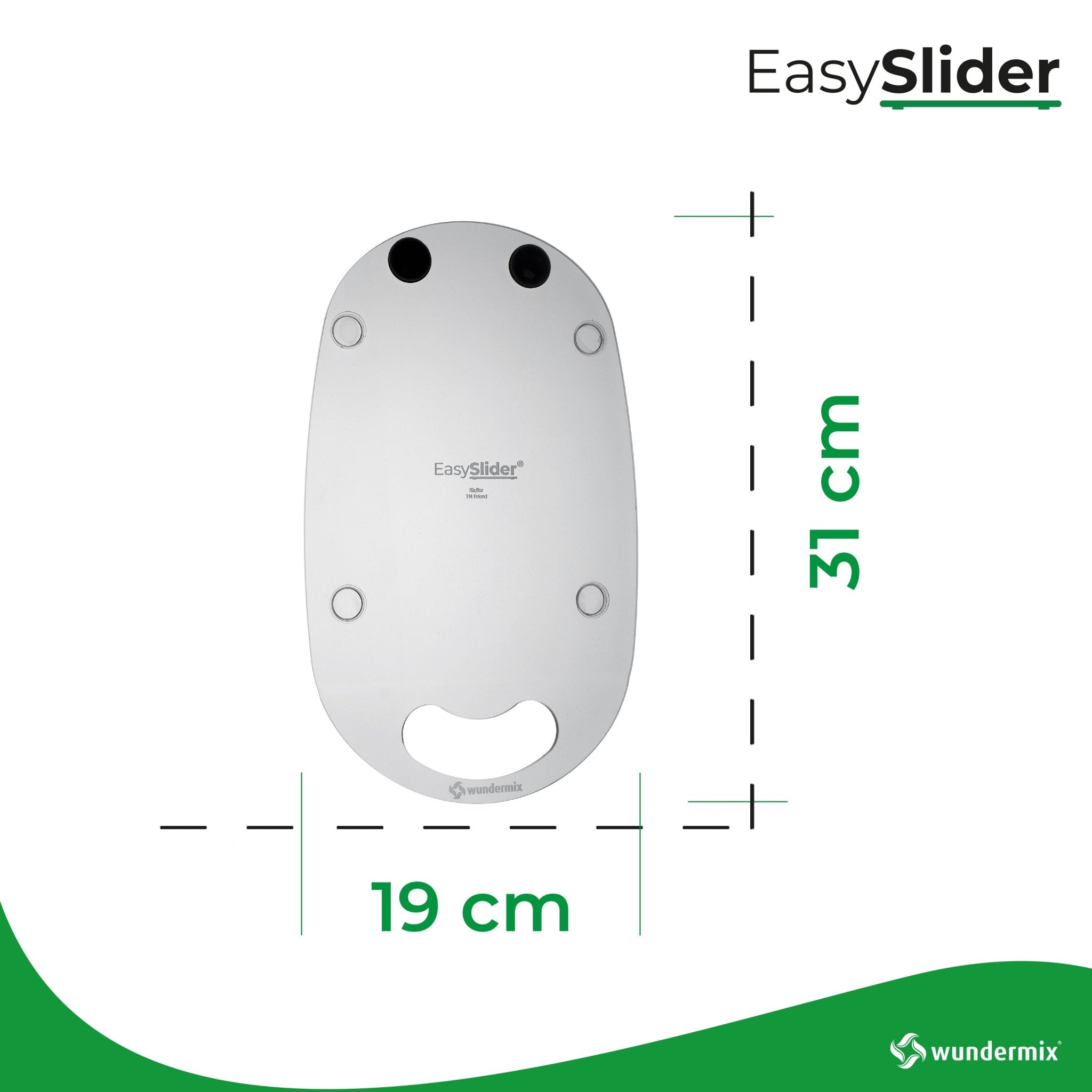EasySlider® | Gleitbrett aus Acrylglas für TM Friend - Wundermix GmbH