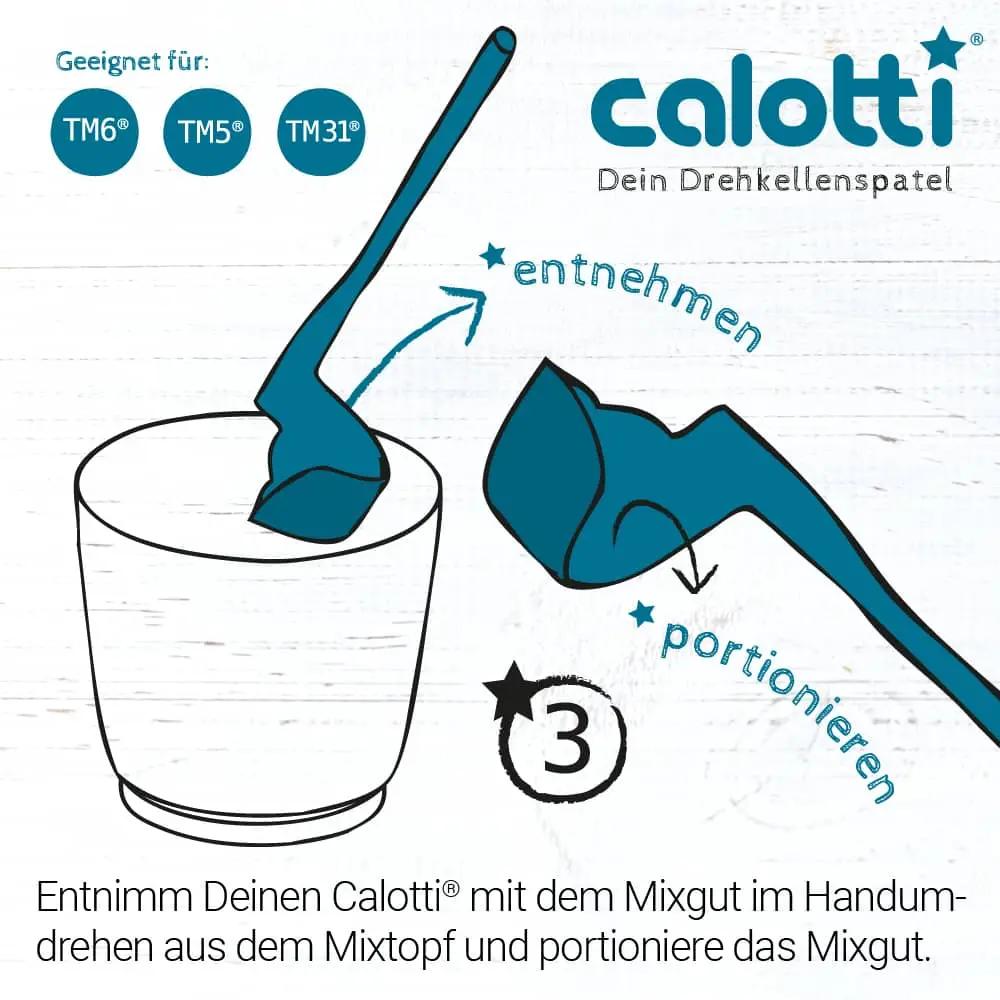 Calotti® Drehkellenspatel für Thermomix  Zum Entnehmen, Schöpfen und  Portionieren