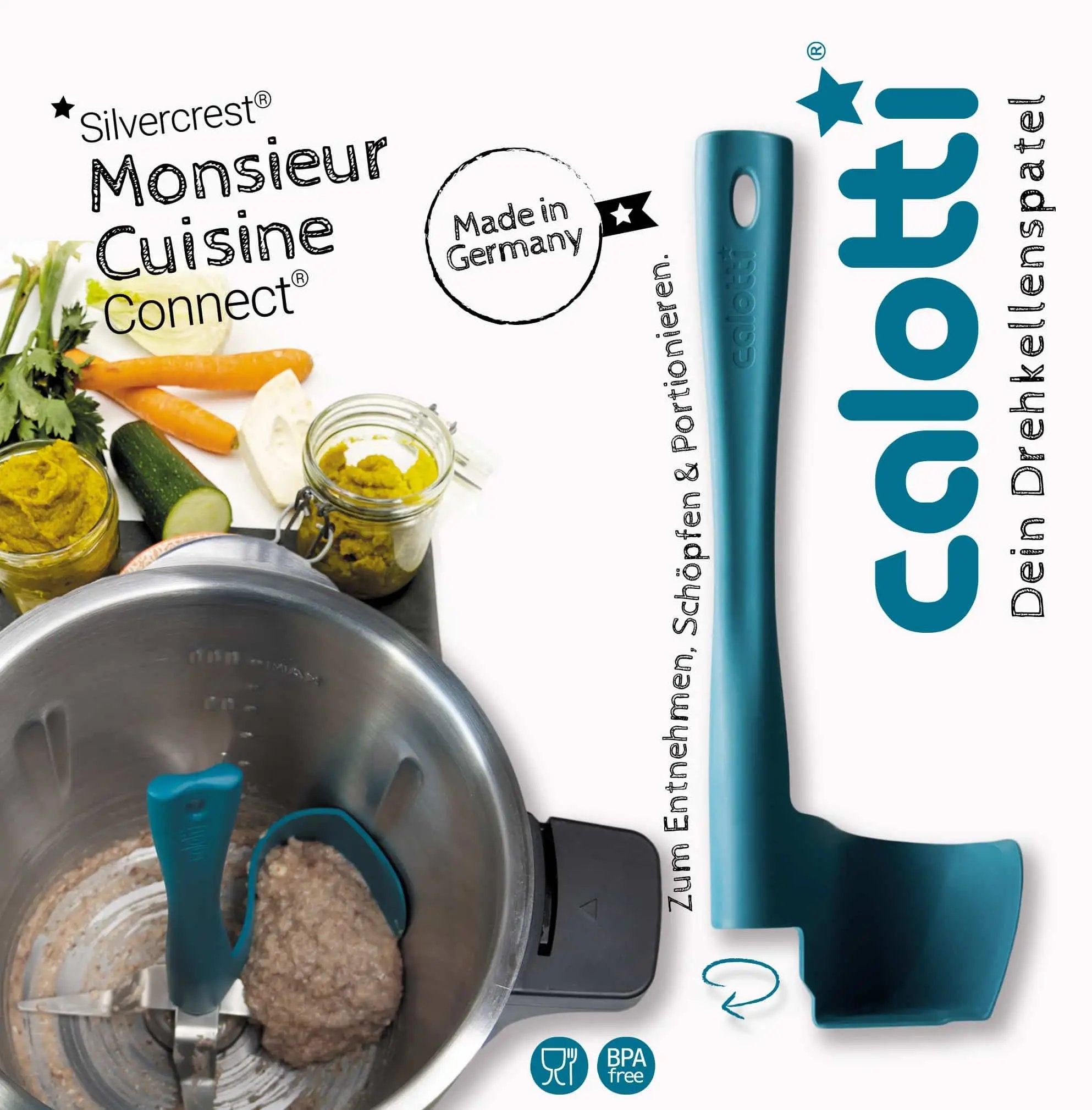Calotti® rotary trowel spatula for Monsieur Cuisine Connect