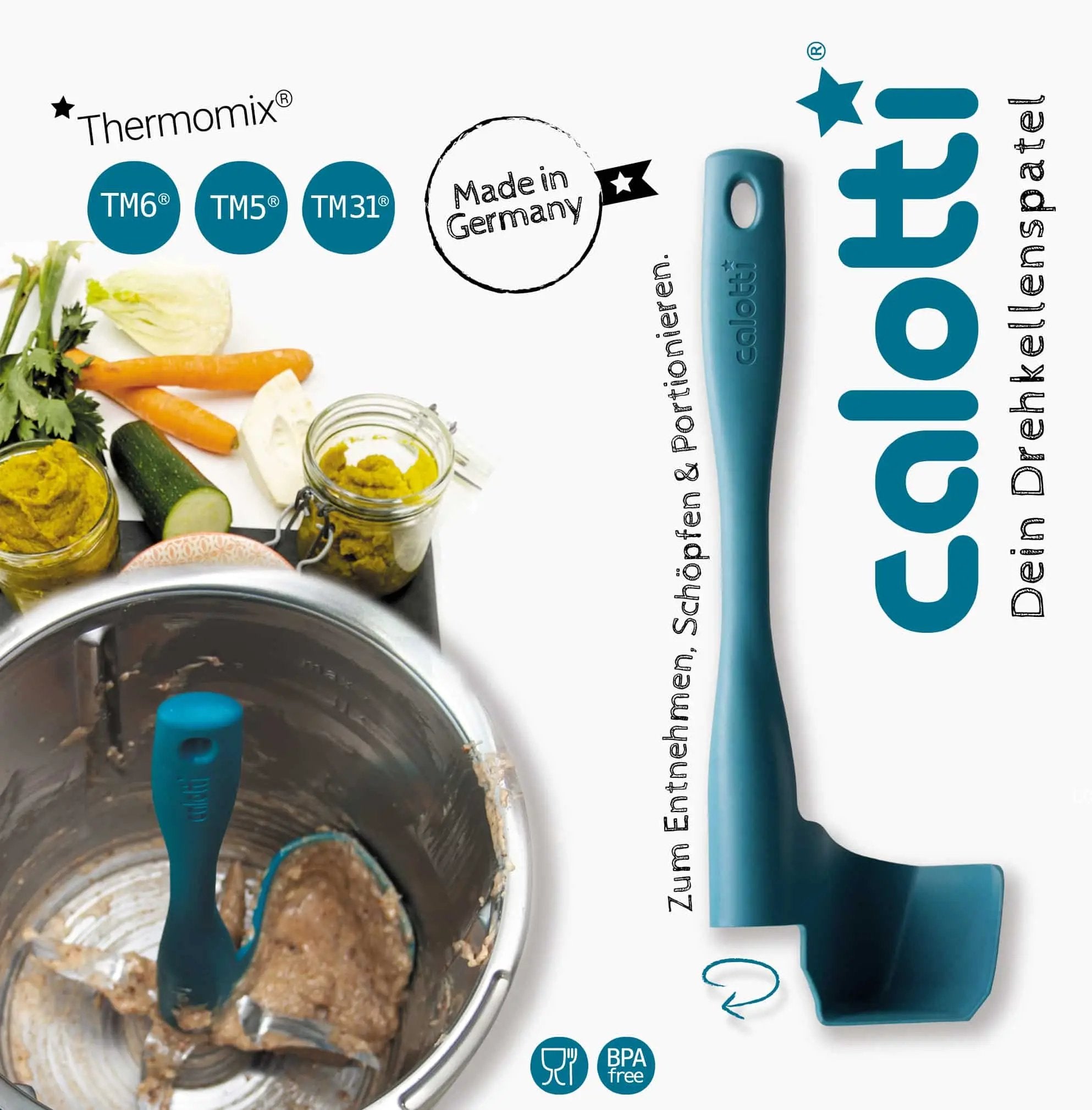 Bleu amélioré - Spatule rotative pour Thermomix TM5/TM6/TM31, en plastique,  pour retirer les portions, robot alimentaire, Gadget de cuisine,  accessoires