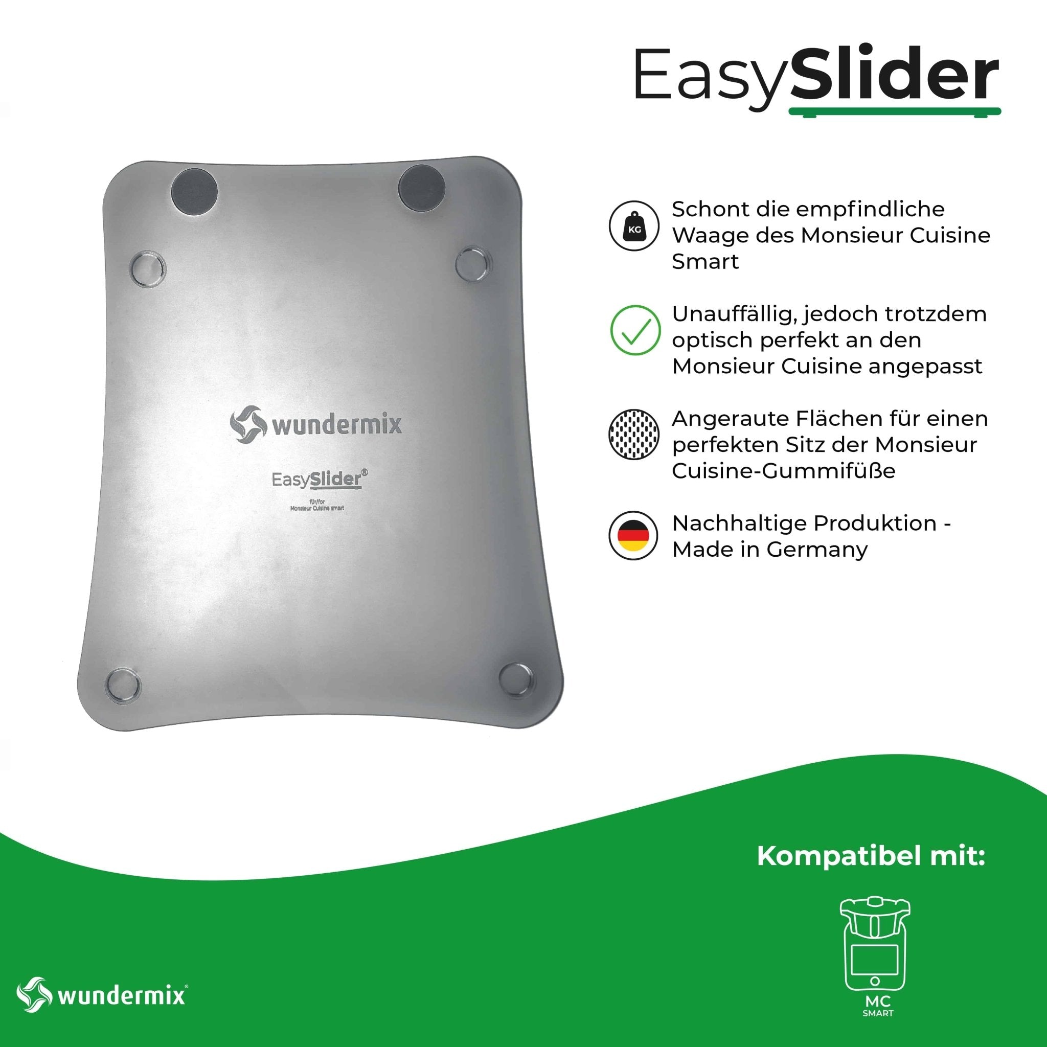 EasySlider® | Gleitbrett aus Acrylglas für Monsieur Cuisine - Wundermix GmbH