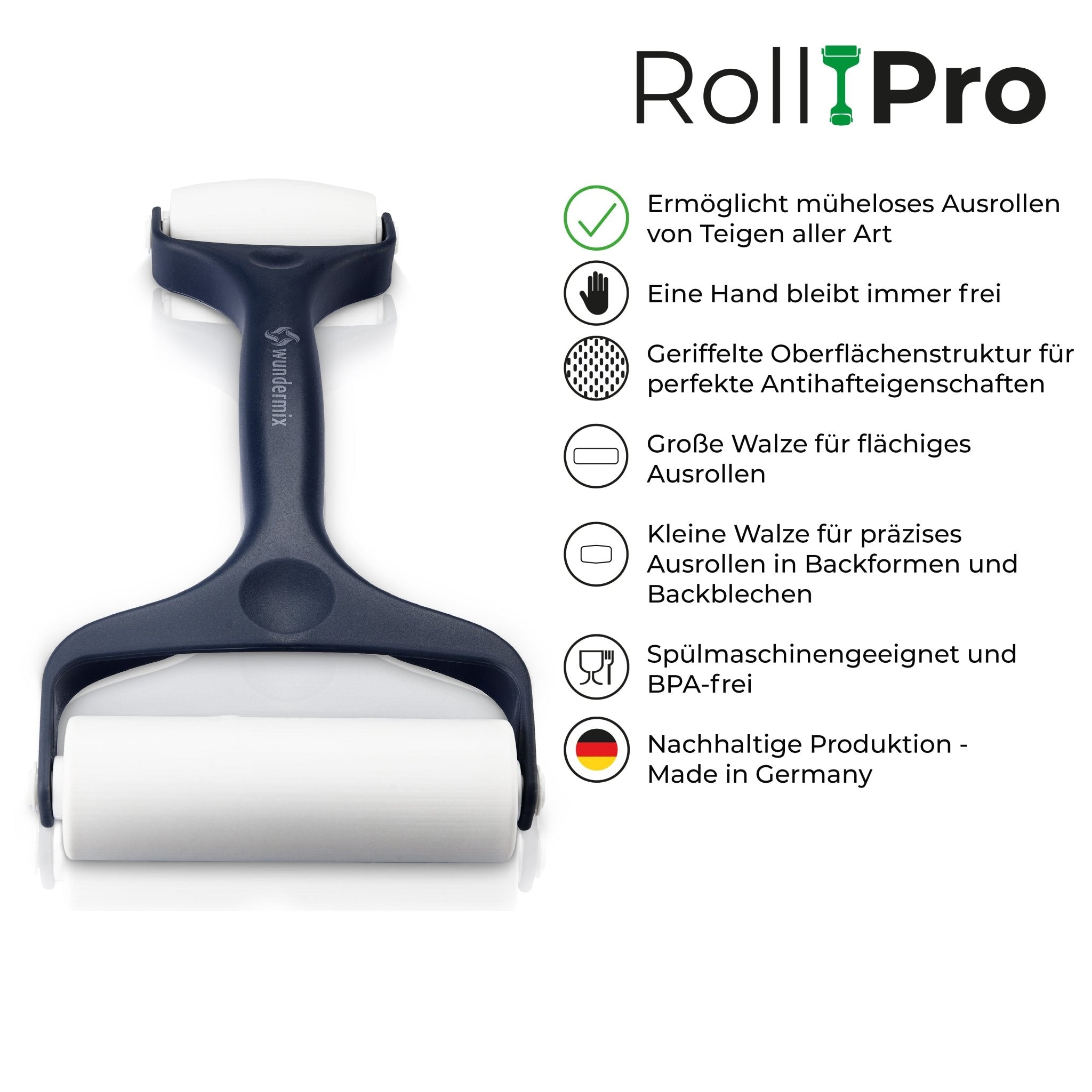 RollPro | Teigroller mit zwei unterschiedlich großen Walzen - Wundermix GmbH
