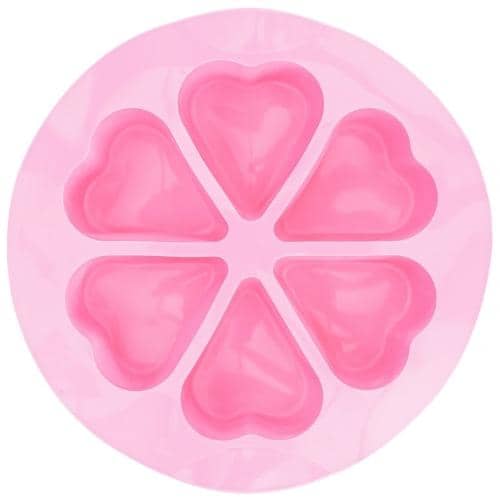 Silikon-Muffinform rosa Herzen - ideal für Varoma und Dampfgaraufsatz Monsieur Cuisine