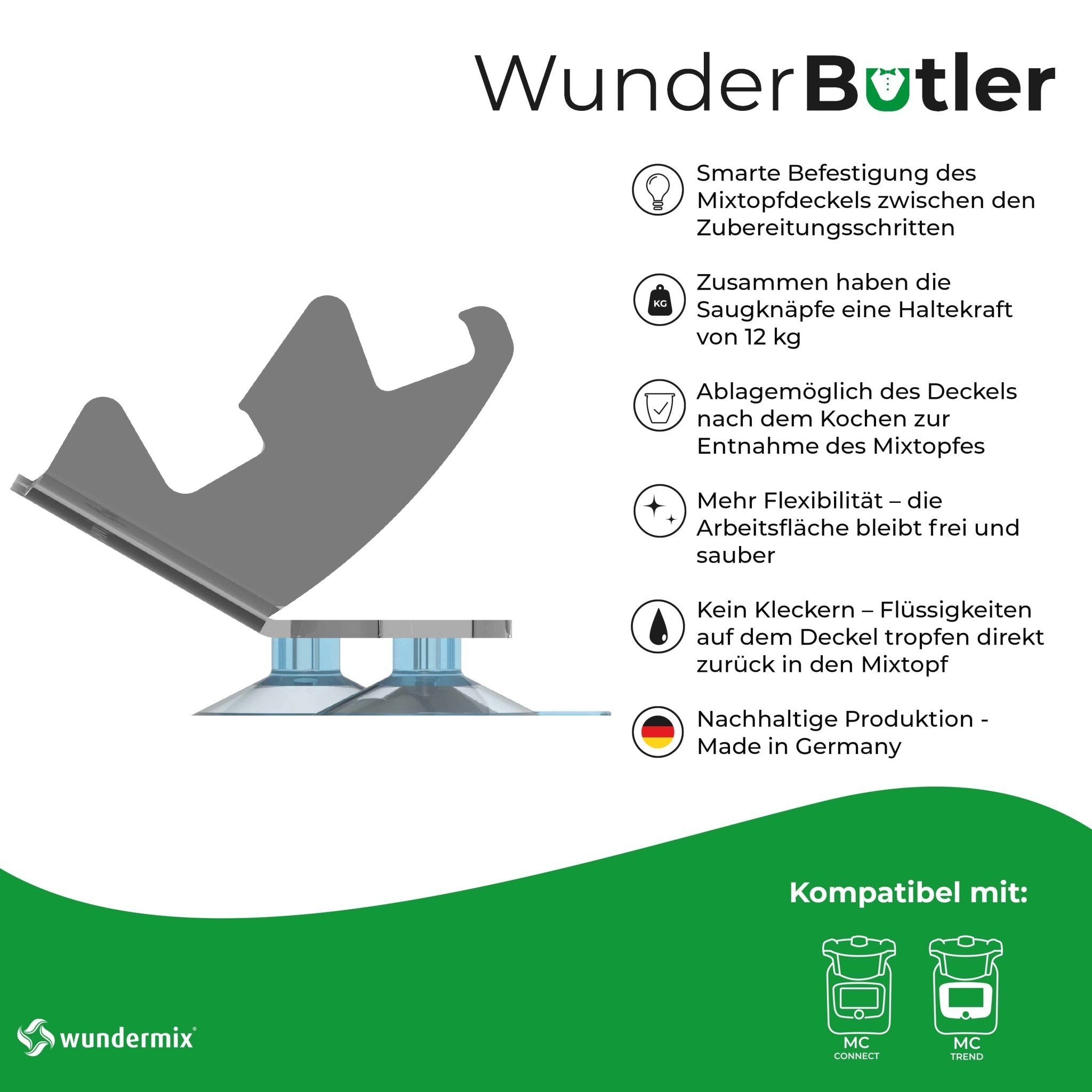 [B-Ware] WunderButler® | Deckelhalter für den Monsieur Cuisine Connect & Trend - Wundermix GmbH