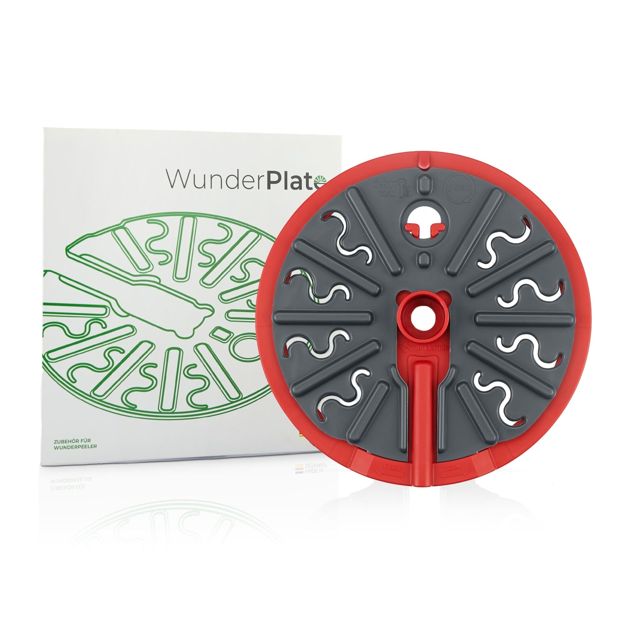 WunderPlate® (mit Träger) | Messerabdeckung für WunderPeeler Monsieur Cuisine - Wundermix GmbH