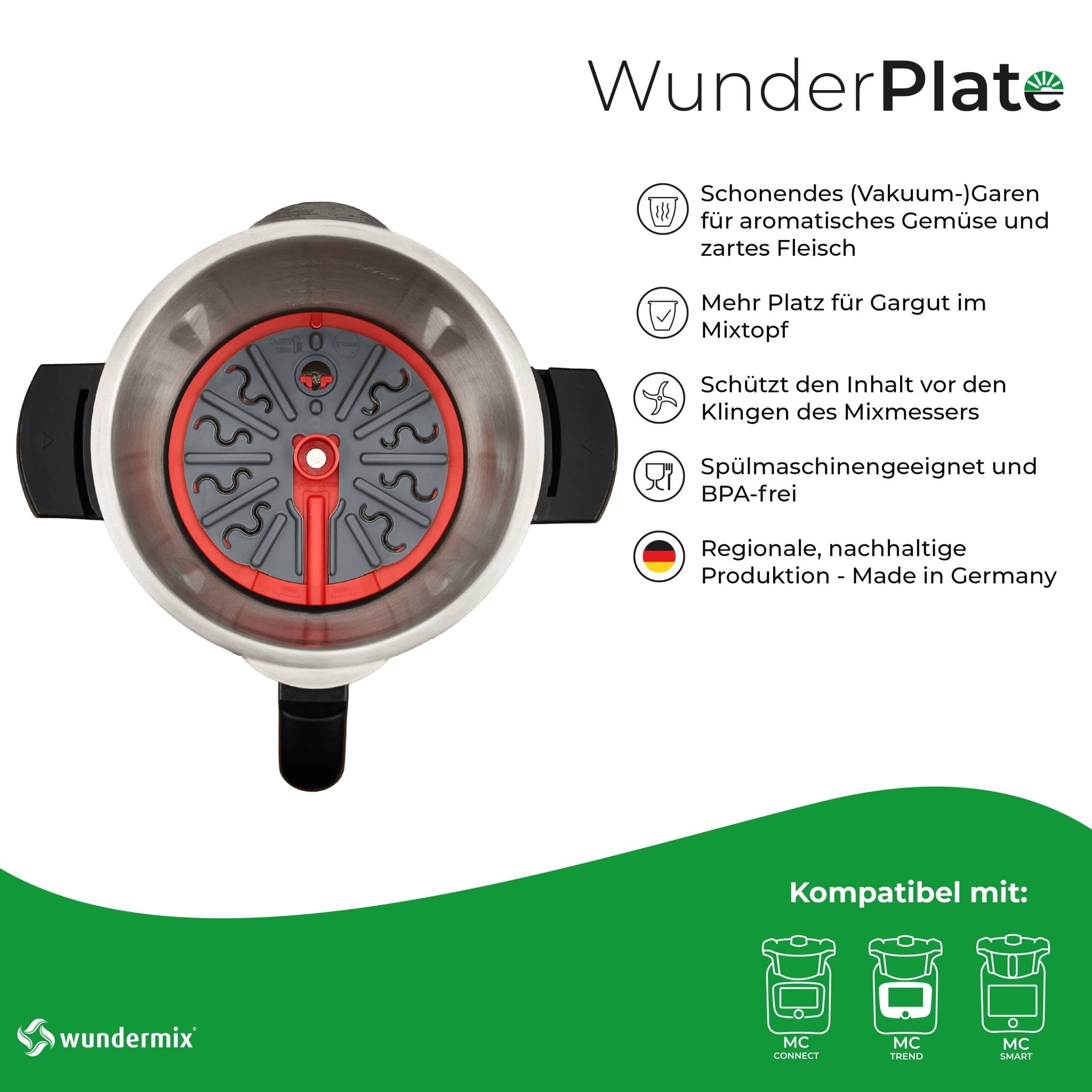 WunderPlate® (mit Träger) | Messerabdeckung für WunderPeeler Monsieur Cuisine - Wundermix GmbH