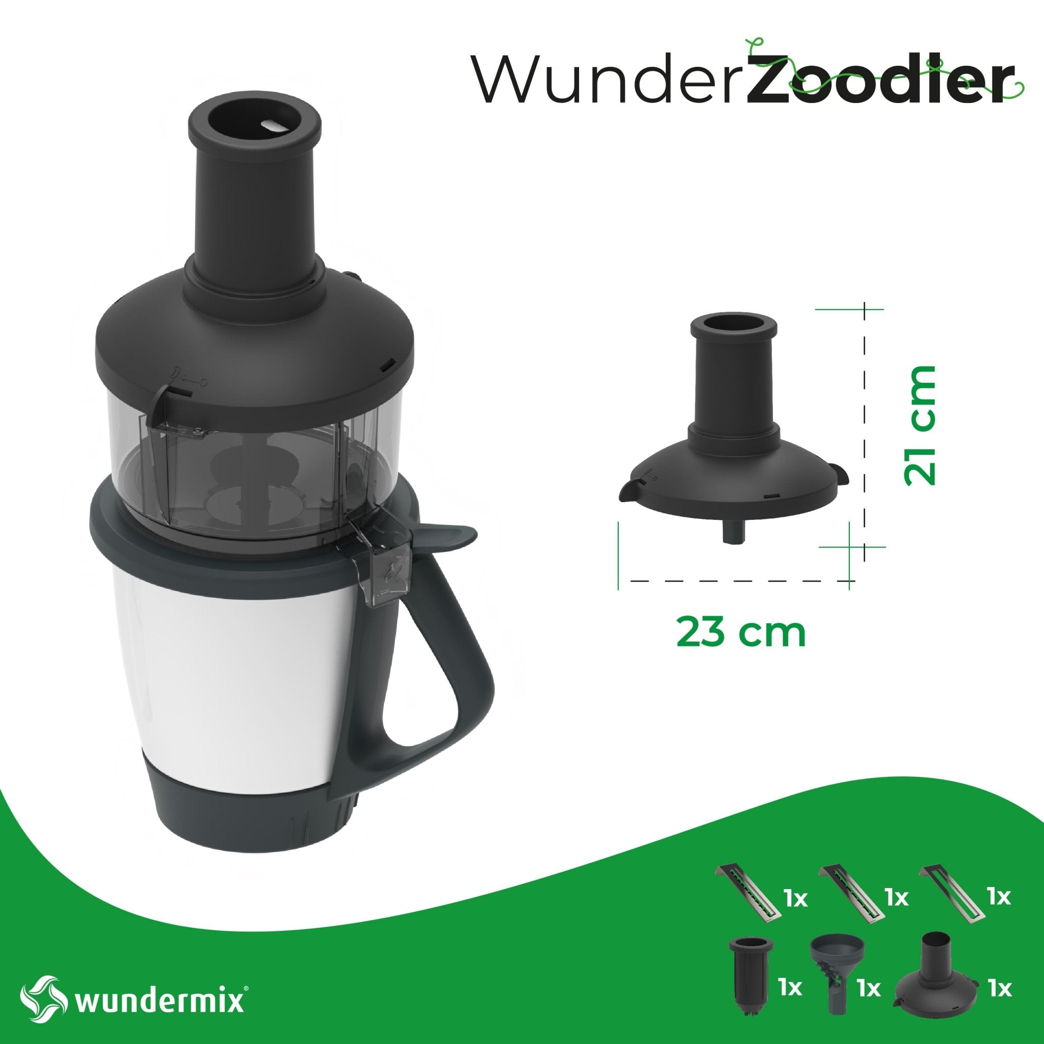WunderZoodler® | Spiralschneider-Erweiterung für WunderSlicer - Wundermix GmbH