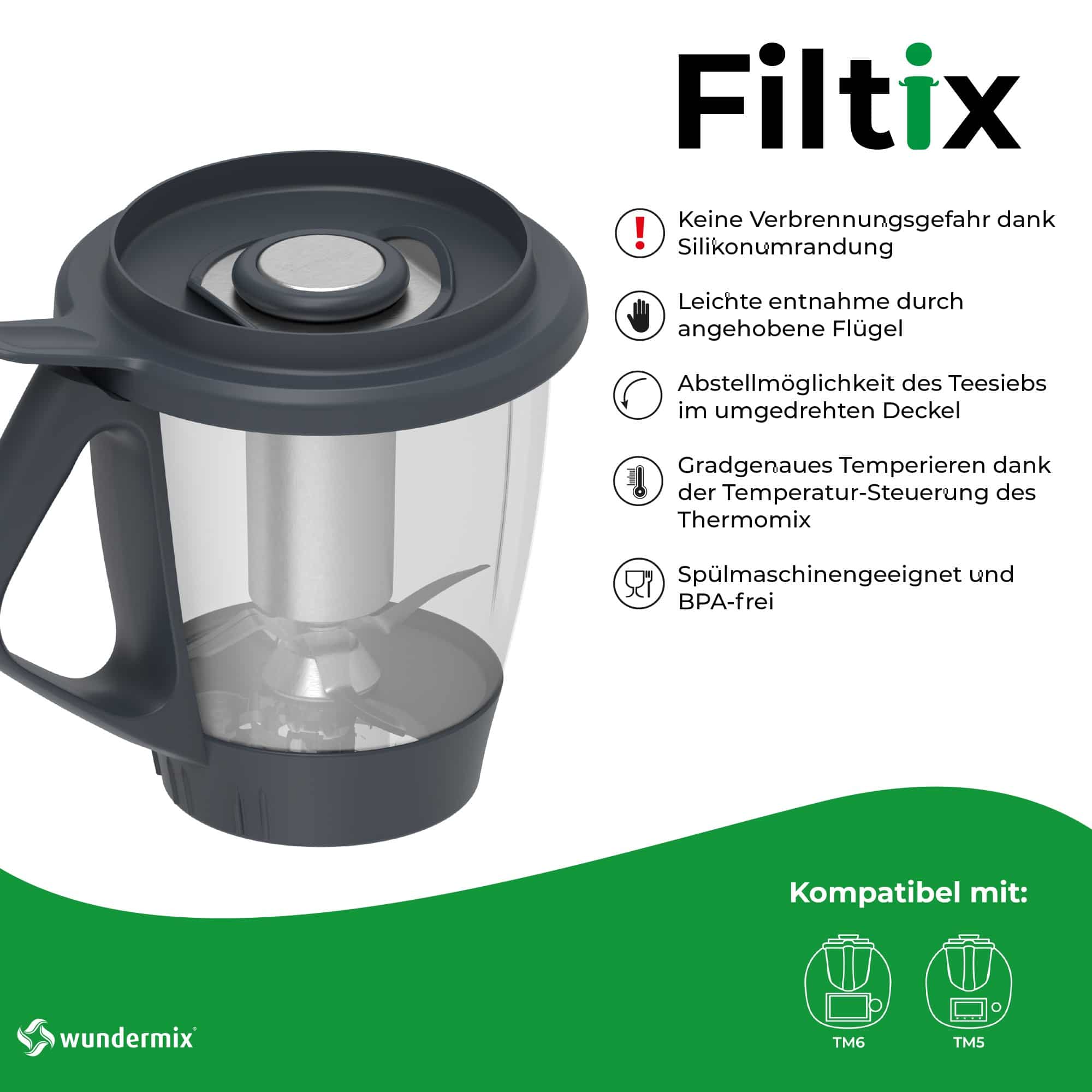 Filtix® | Teesieb für Thermomix TM6, TM5 - Wundermix GmbH