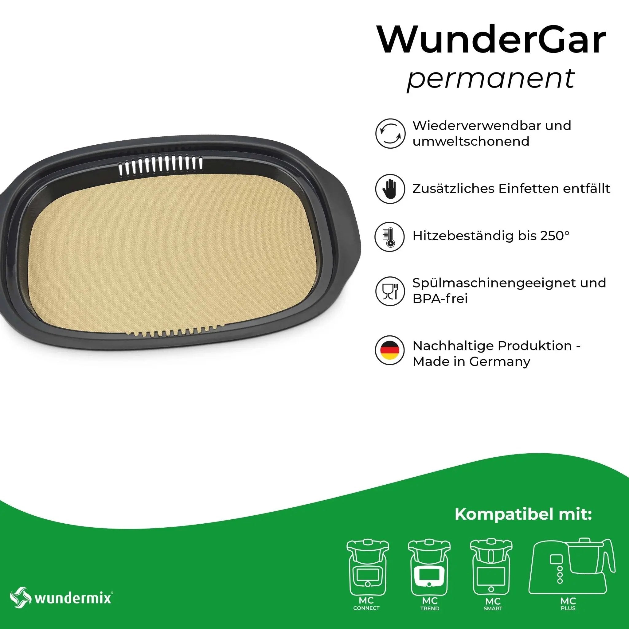 WunderGar® Permanent | Dauerbackfolie für Monsieur Cuisine smart, trend, connect und éditon plus - Wundermix GmbH
