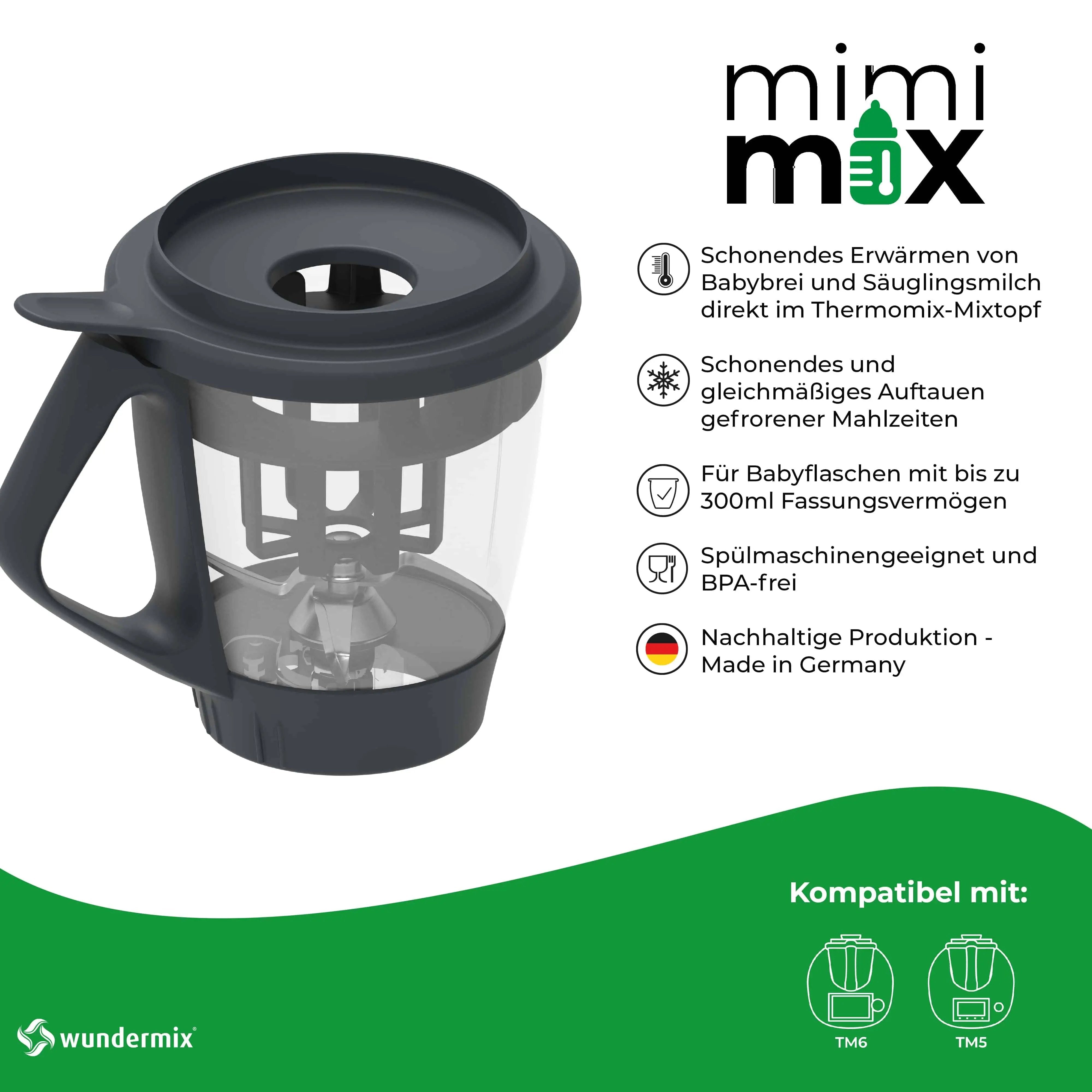 Mimimix® | Babyflaschenwärmer für Thermomix TM6, TM5 - Wundermix GmbH